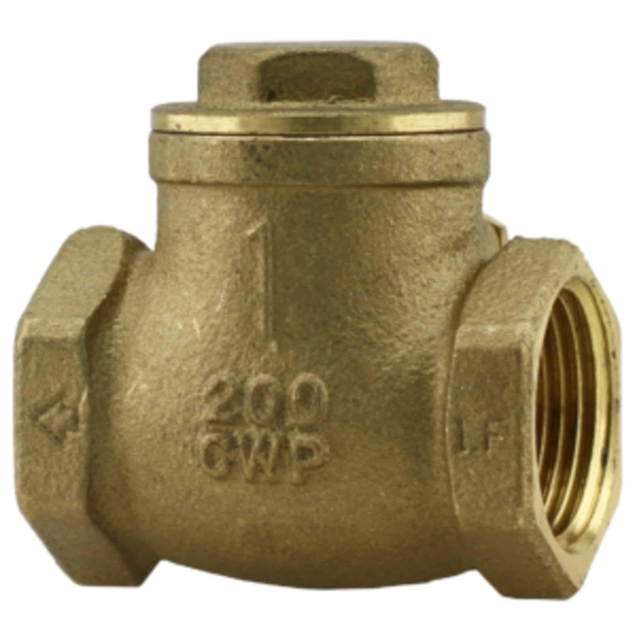 Brass Low Lead Swing Check Valve – Female Pipe Threads | Backflow Prevention for Potable Water, Oil, Gas, and Diesel Applications | 200 PSI Rating