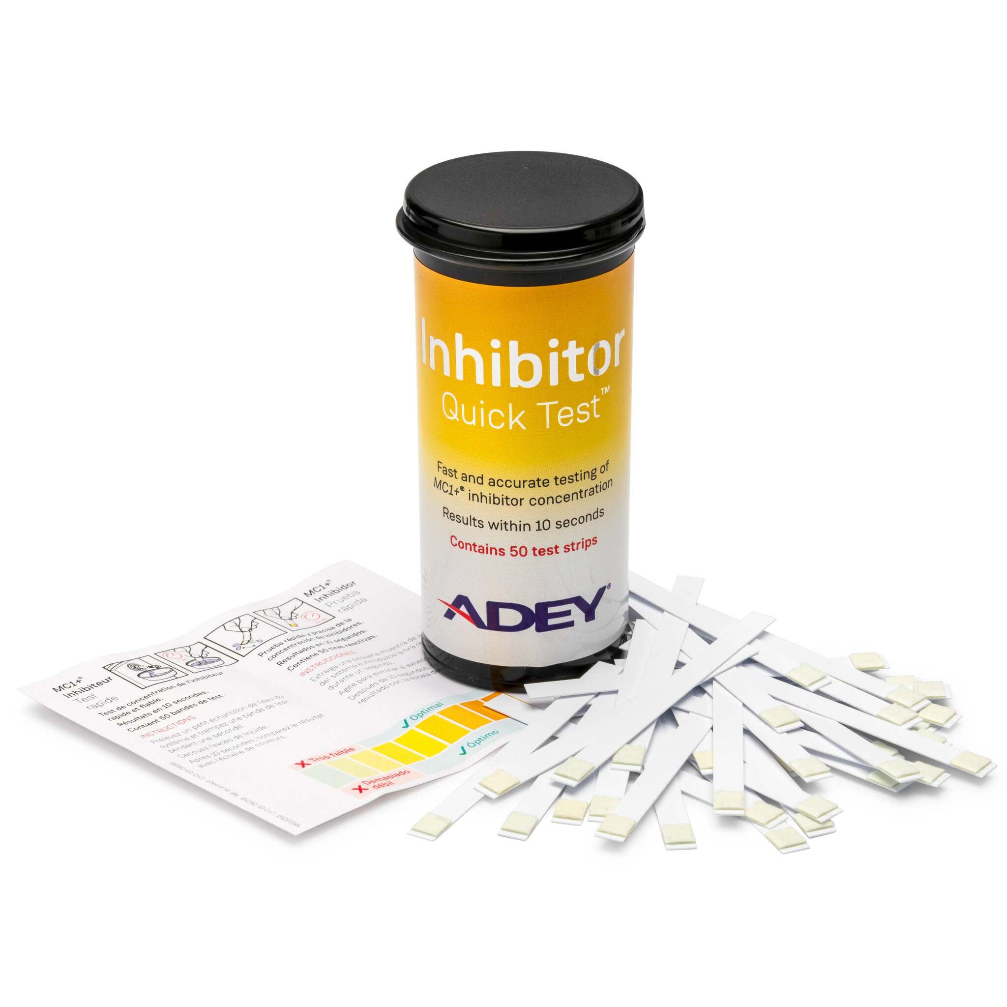 Adey Inhibitor Test Strips - Quick & Precise Inhibitor Measurement for Hydronic Heating System - Ensure Optimal Protection & Performance | 50/Canister