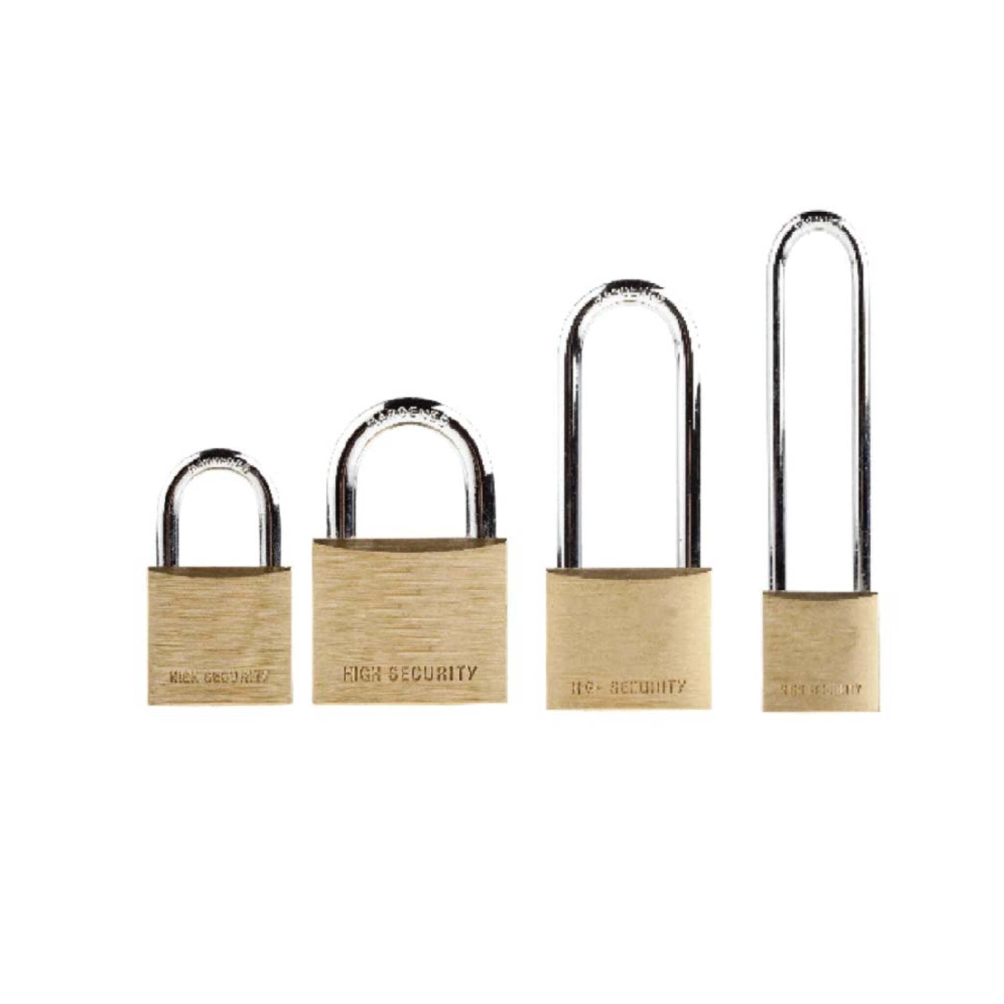 Boss Keyed Alike Brass Padlock with Hardened Steel Shackle - Pack of 2