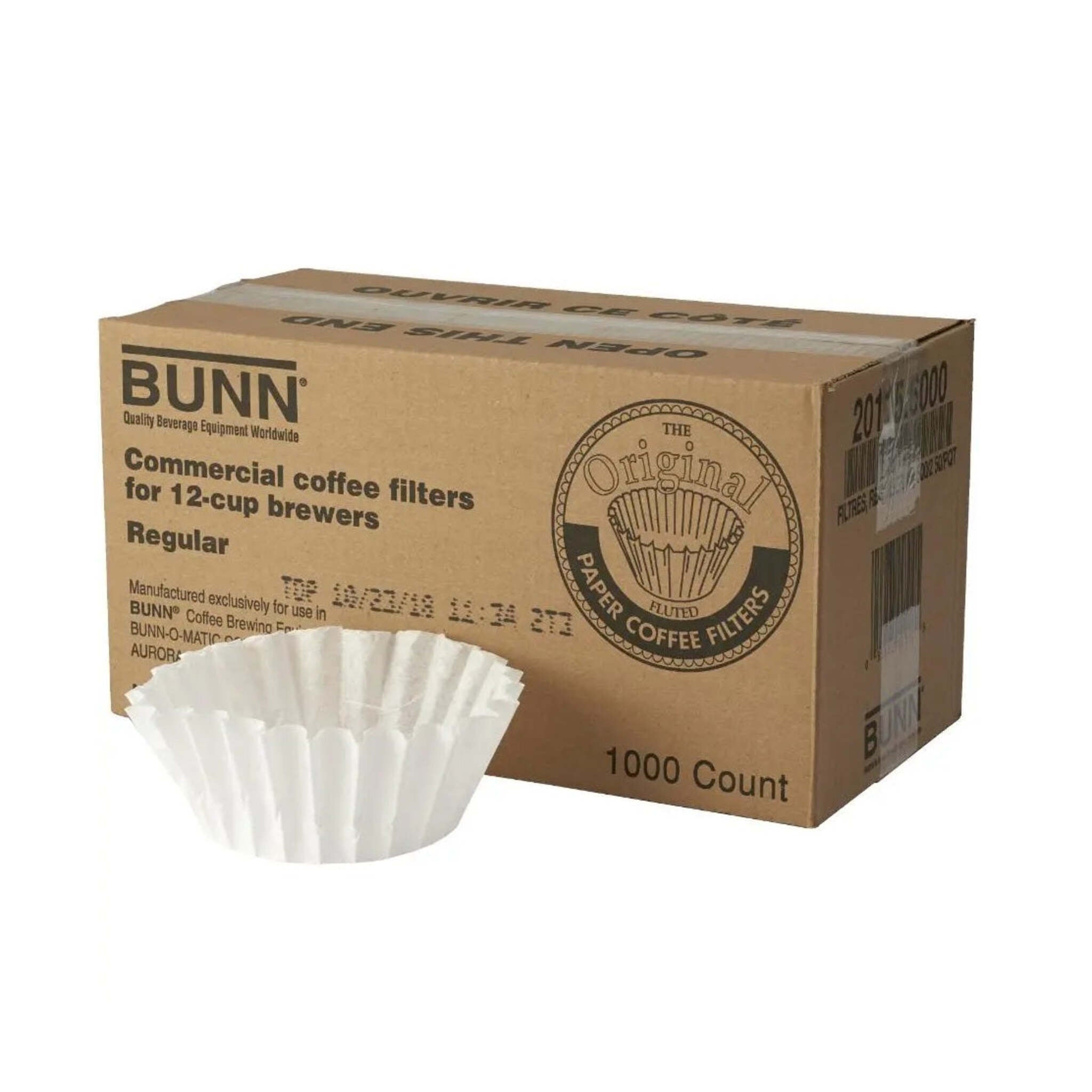 Bunn Regular Coffee Filters - 9.75" x 4.25" - Pack of 1000 Filters