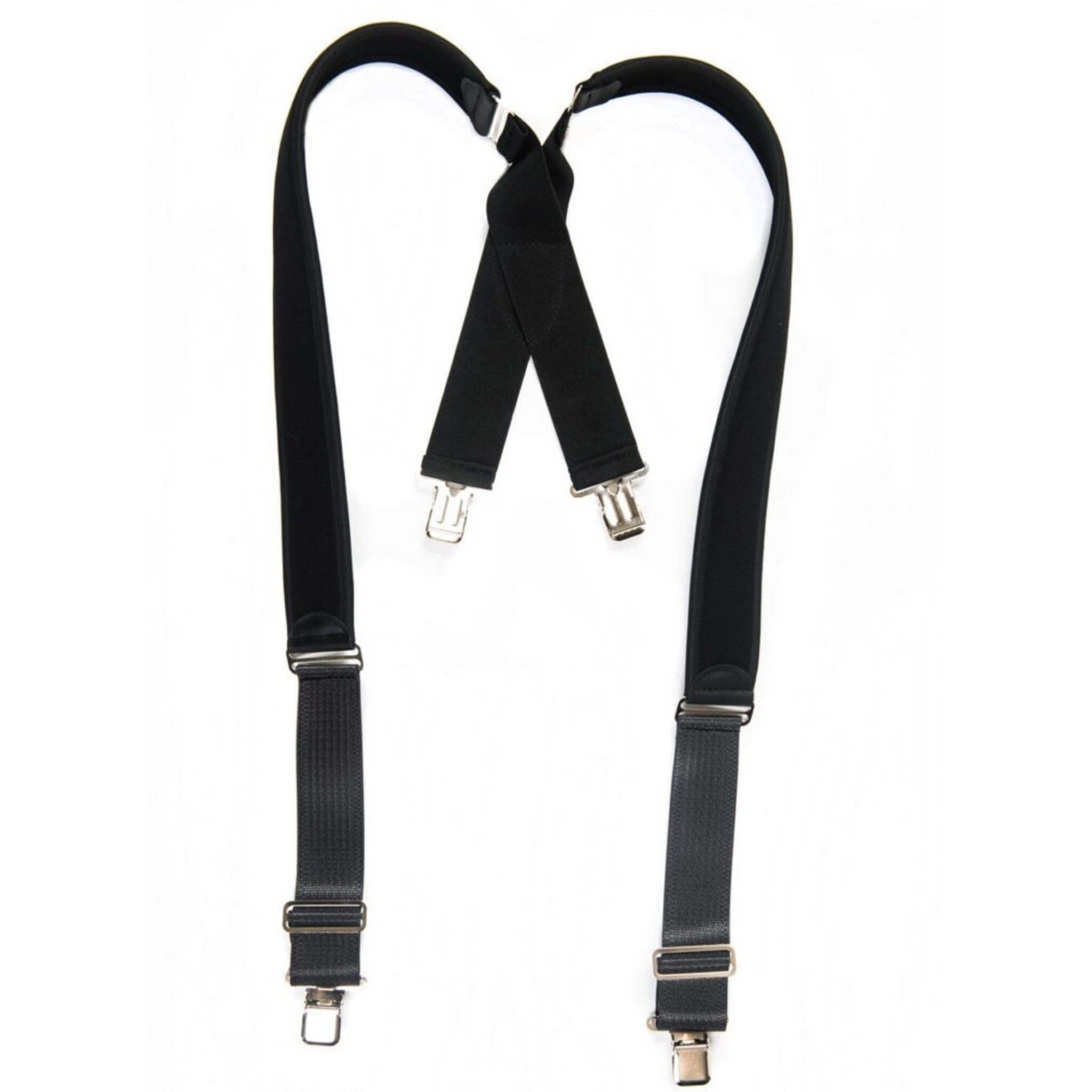 CAMRO Industrial Ultra Comfort Black Work Suspenders with Metal Clips - 2 Inch Shoulder Straps - UL Listed, Durable, Foam Padding, Heavy Duty