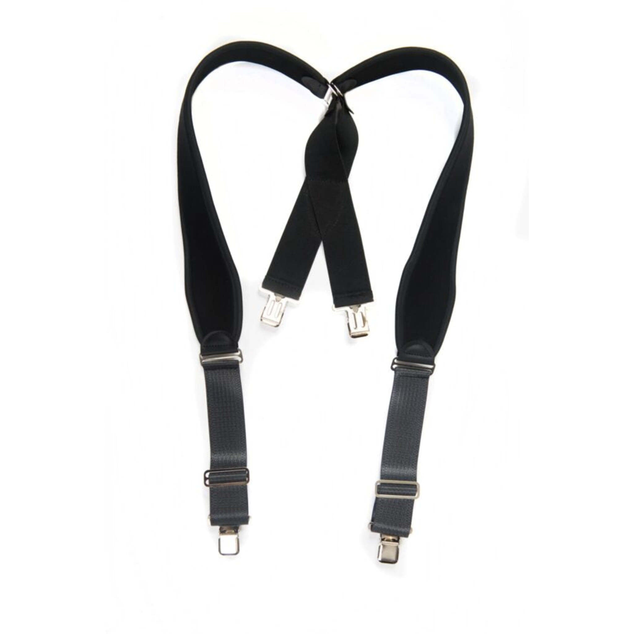 CAMRO Industrial Ultra Comfort Black Work Suspenders with Metal Clips - 3 Inch Shoulder Straps - UL Listed, Durable, Foam Padding, Heavy Duty Support