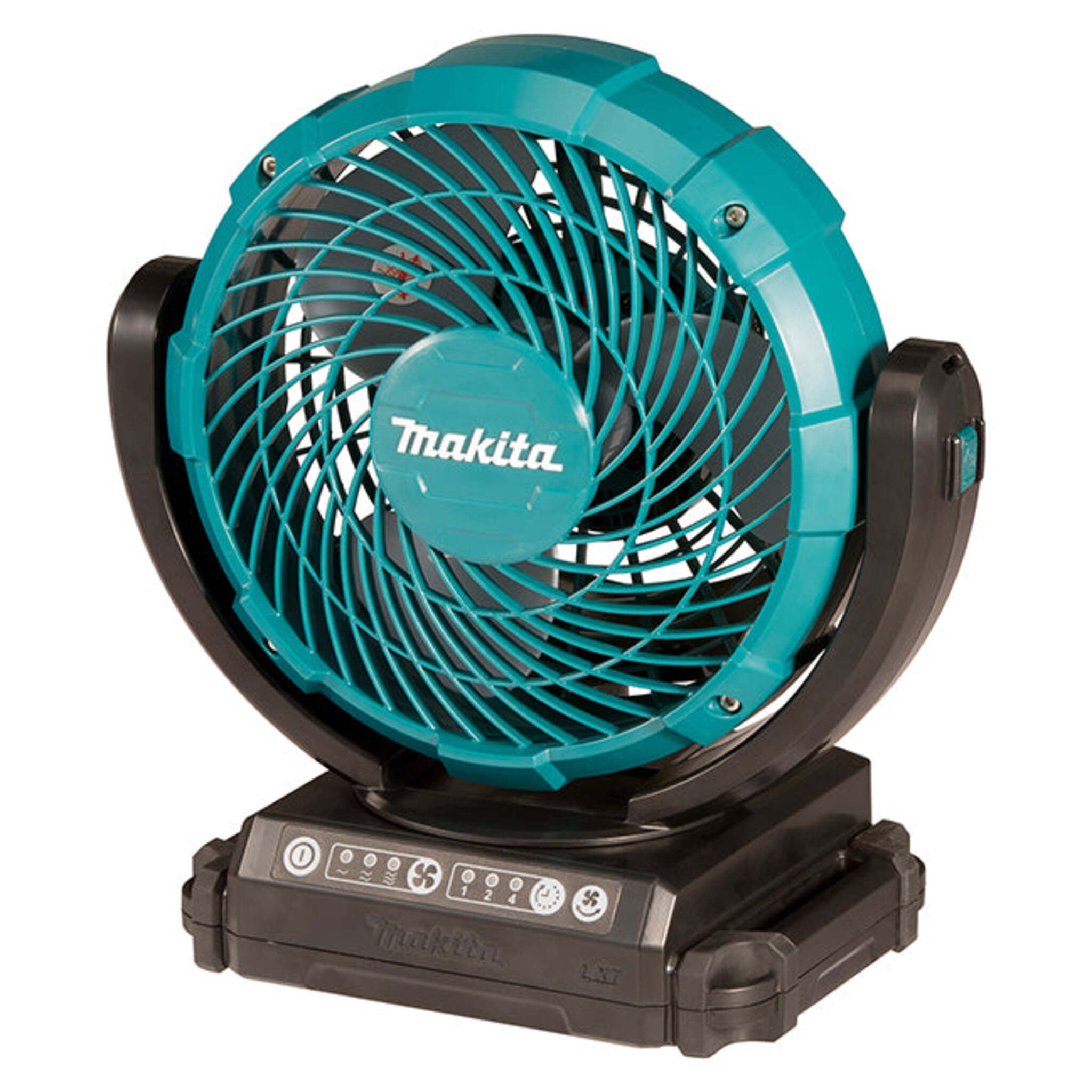 Makita 18V LXT 7-1/8" Swing Fan - Compact, Portable Cooling, Adjustable Oscillation, Dual Power, Off-Timer, Multiple Mounting Options, AC Included