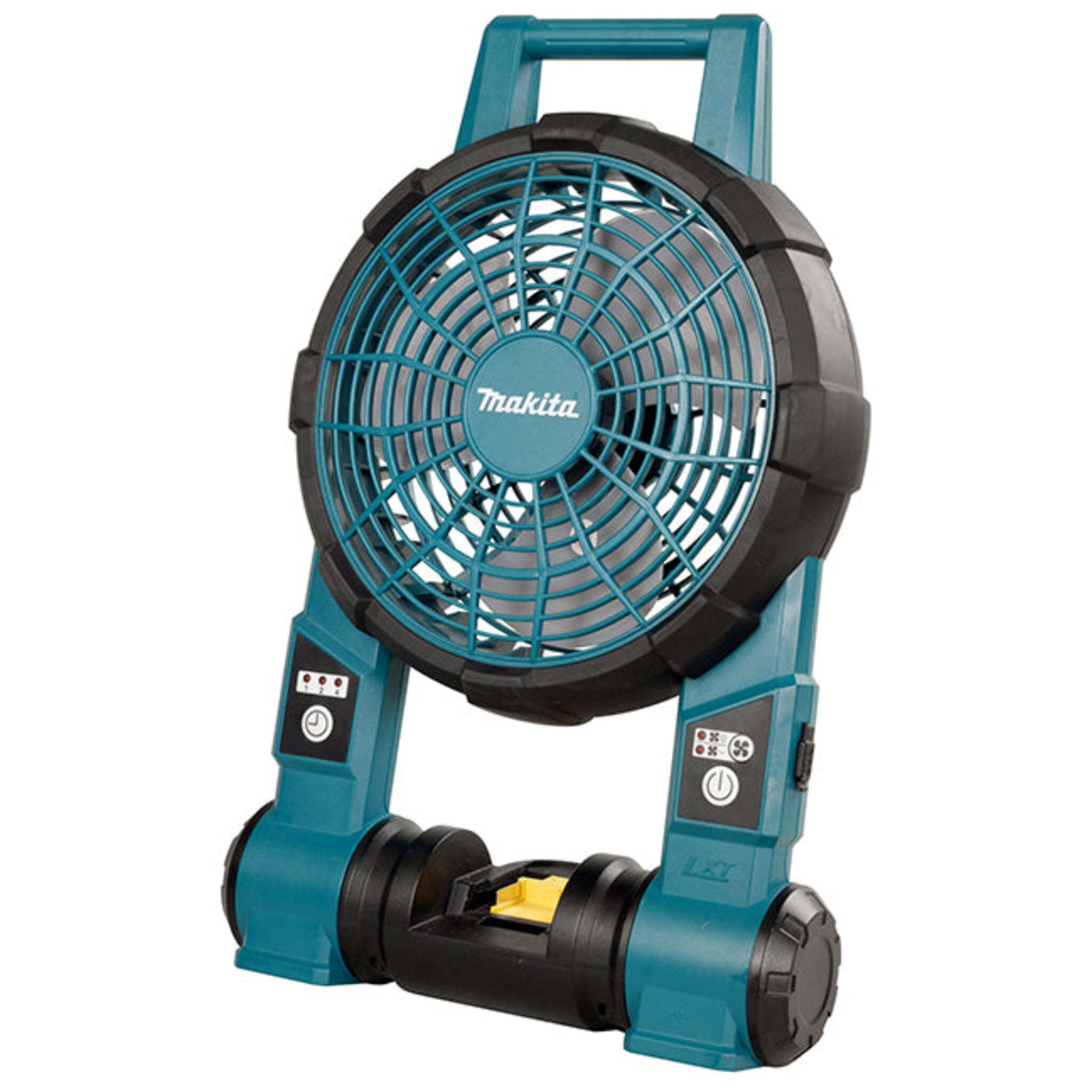 Makita 18V LXT 9-7/8" Fan - Rugged Jobsite Cooling, Dual Speed, Adjustable Position, Heavy-Duty Design, Automatic Timer, AC Adapter Included