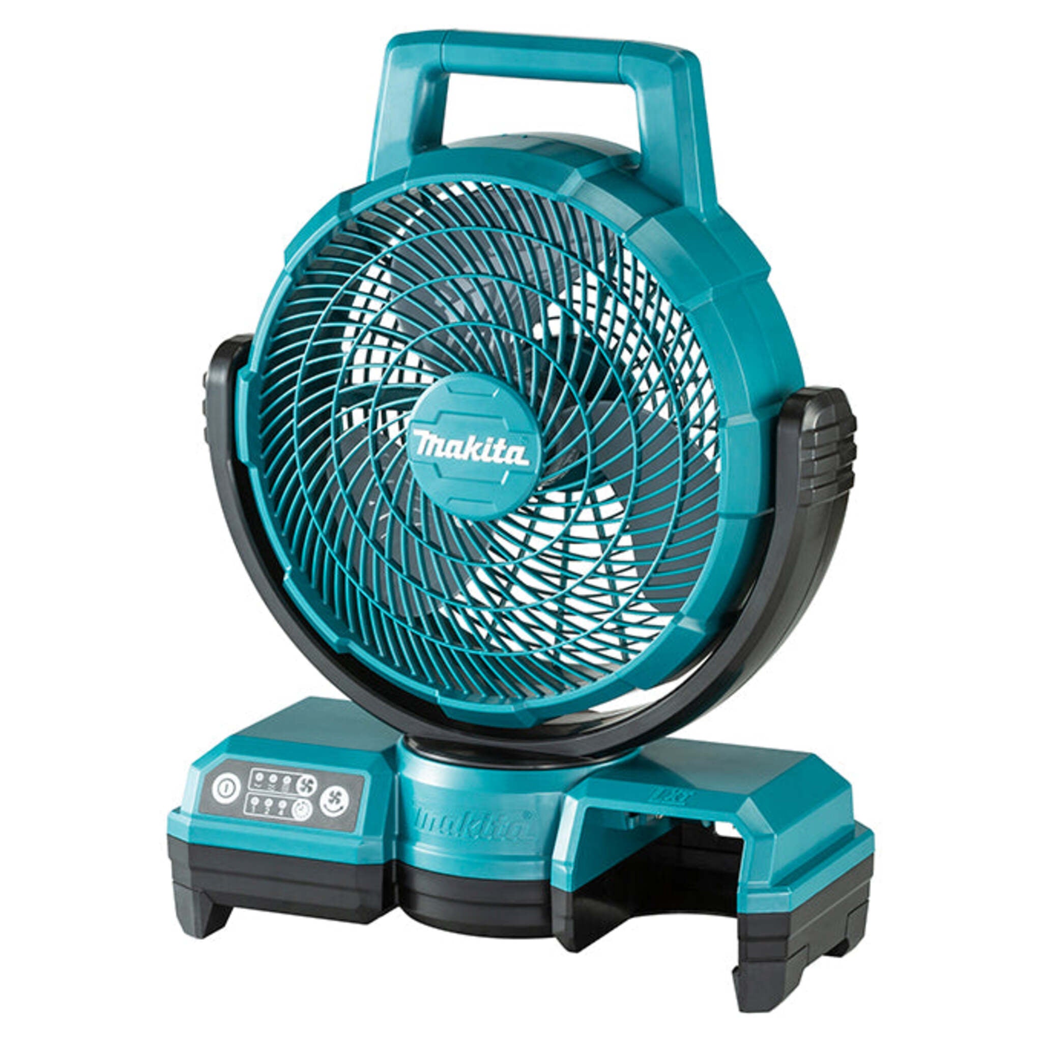 Makita 18V LXT 9-1/4" Swing Fan - Compact, Quiet Cooling with Oscillation, 3 Speed Settings, Adjustable Position, Dual Power, AC Adapter Included