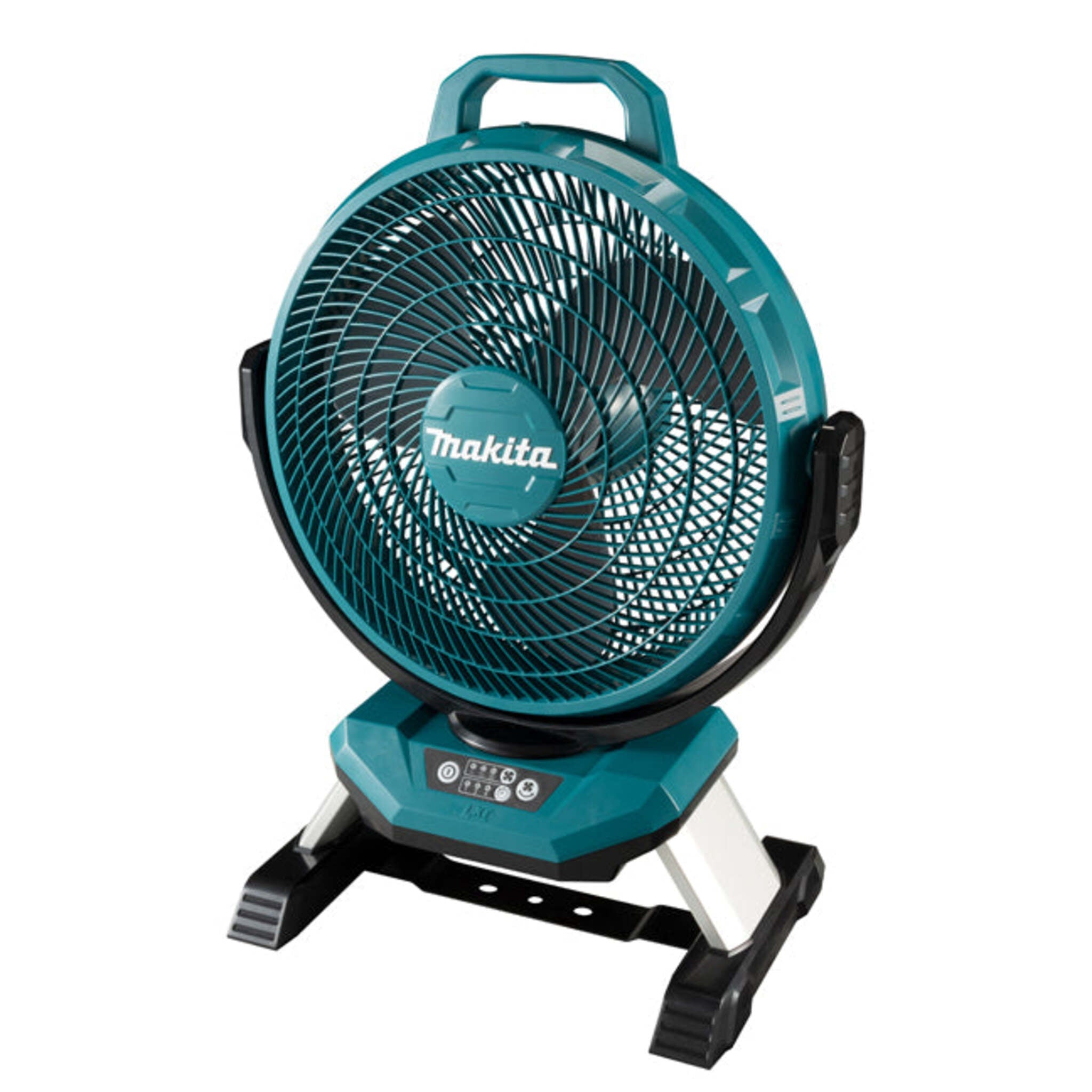 Makita 18V LXT 13" Fan - High-Performance Jobsite Cooling, 3 Speed Settings, Automatic Swing, Quiet Operation, Durable, Portable, AC Adapter Included