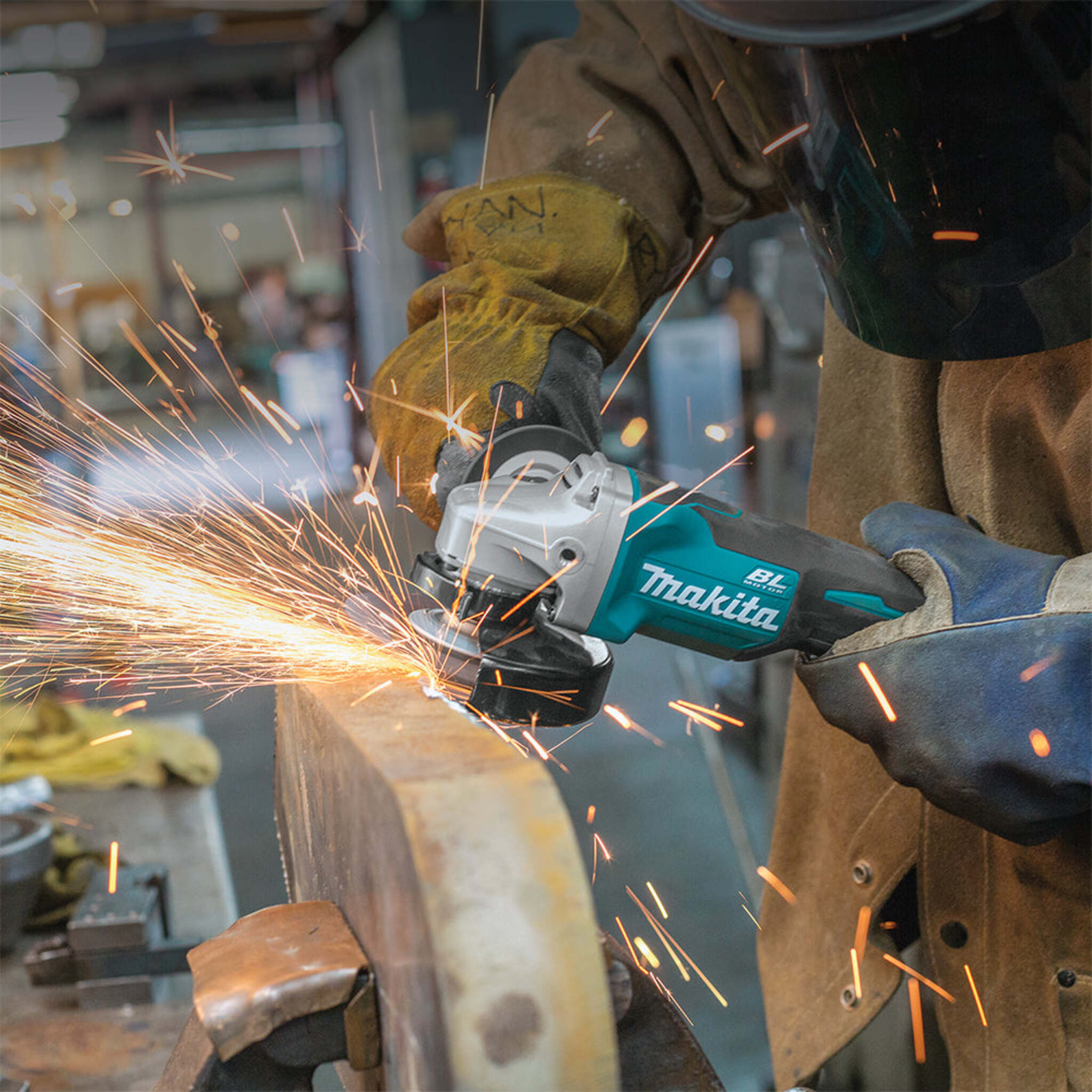 Makita DGA508Z 18V LXT Brushless 5" Angle Grinder (Tool Only) w/ Paddle Switch - ADT, XPT Protection, Safety Brake, Anti-Restart, Soft Start