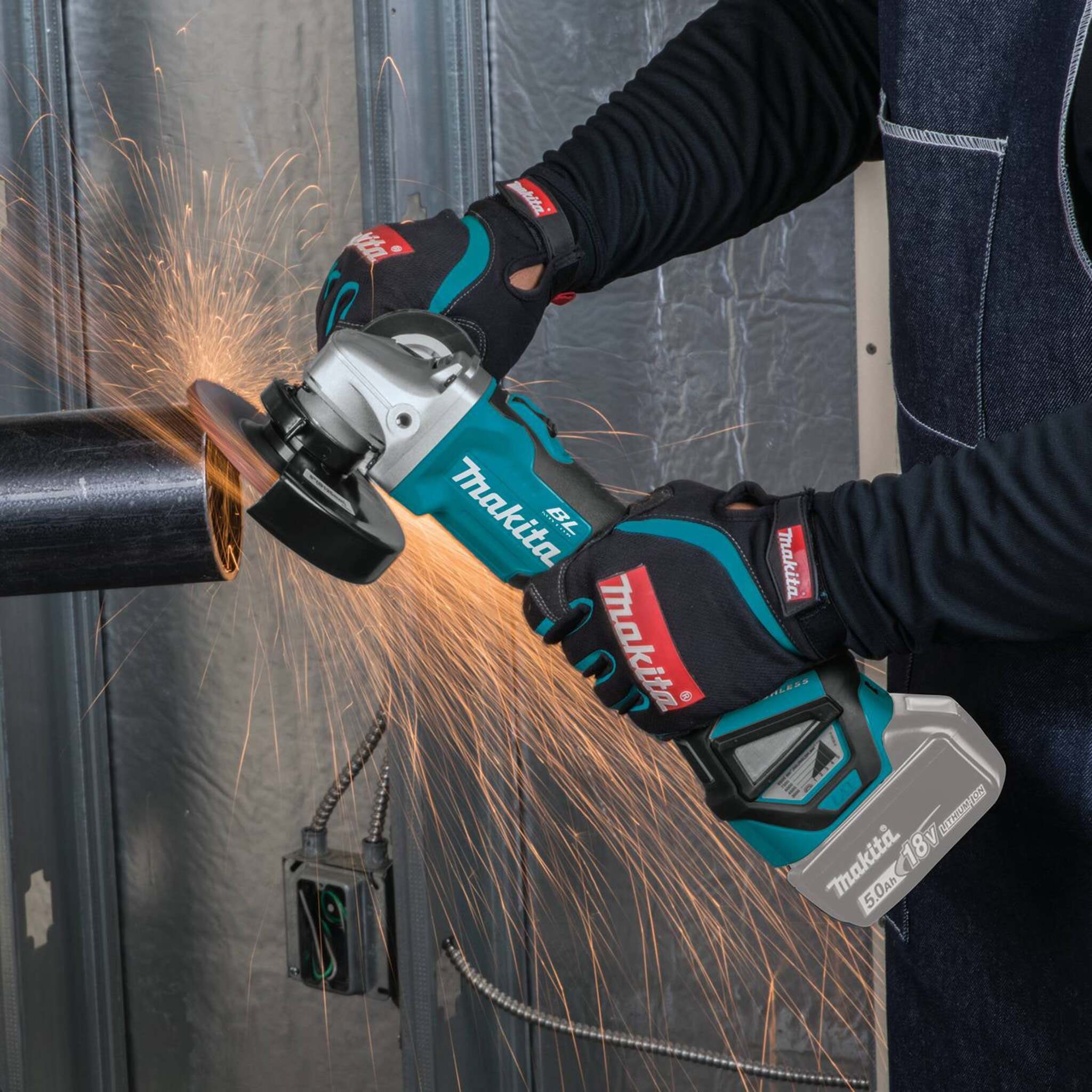 Makita 18V LXT Brushless 5 Angle Grinder w Thumb Switch DGA511Z AD