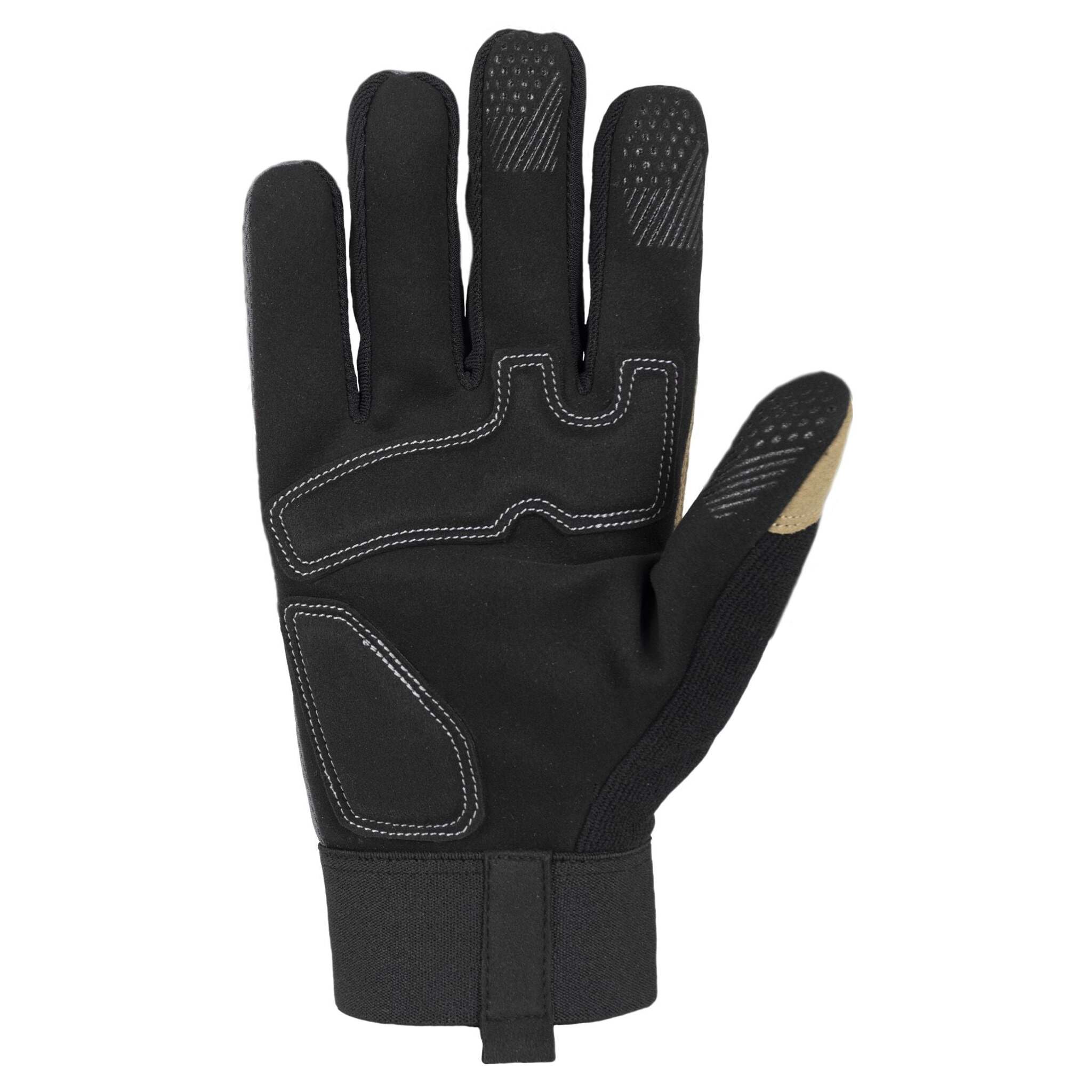 Dickies Impact Resistant High Performance Work Gloves - Padded Palm, Knuckle Protection, Silicone Grip, Terry Cloth Thumb, Wrist Strap, Durable, Comfortable