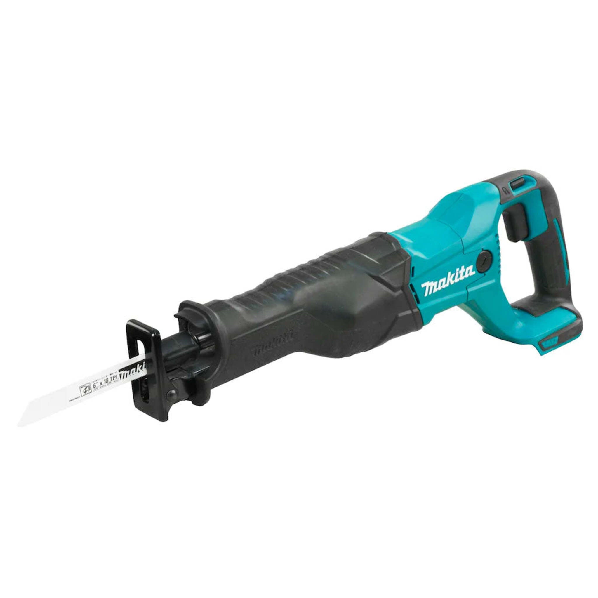 Makita DJR186Z 18V LXT Reciprocating Saw (Tool Only) - XPT Protection, Toolless Blade Change, Vertical Crank, Fixed Shoe Stability, Ergo, Heavy-Duty