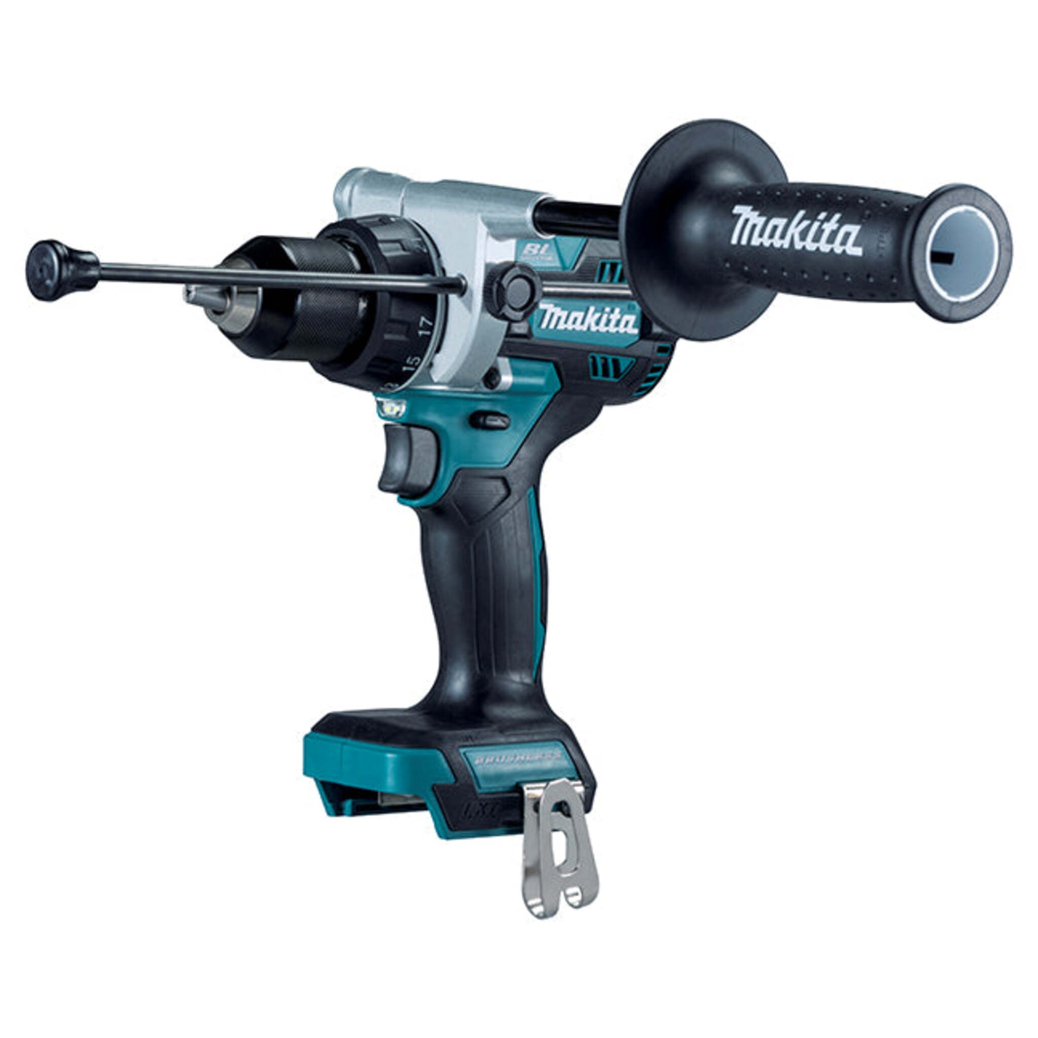 Makita DLX2455TX4 18V LXT Brushless 2 Tool Combo Kit – 1/2" Hammer Drill/Driver & 1/4" Impact Driver, 2x 5.0Ah Batteries, Rapid Charger, 14" Tool Bag