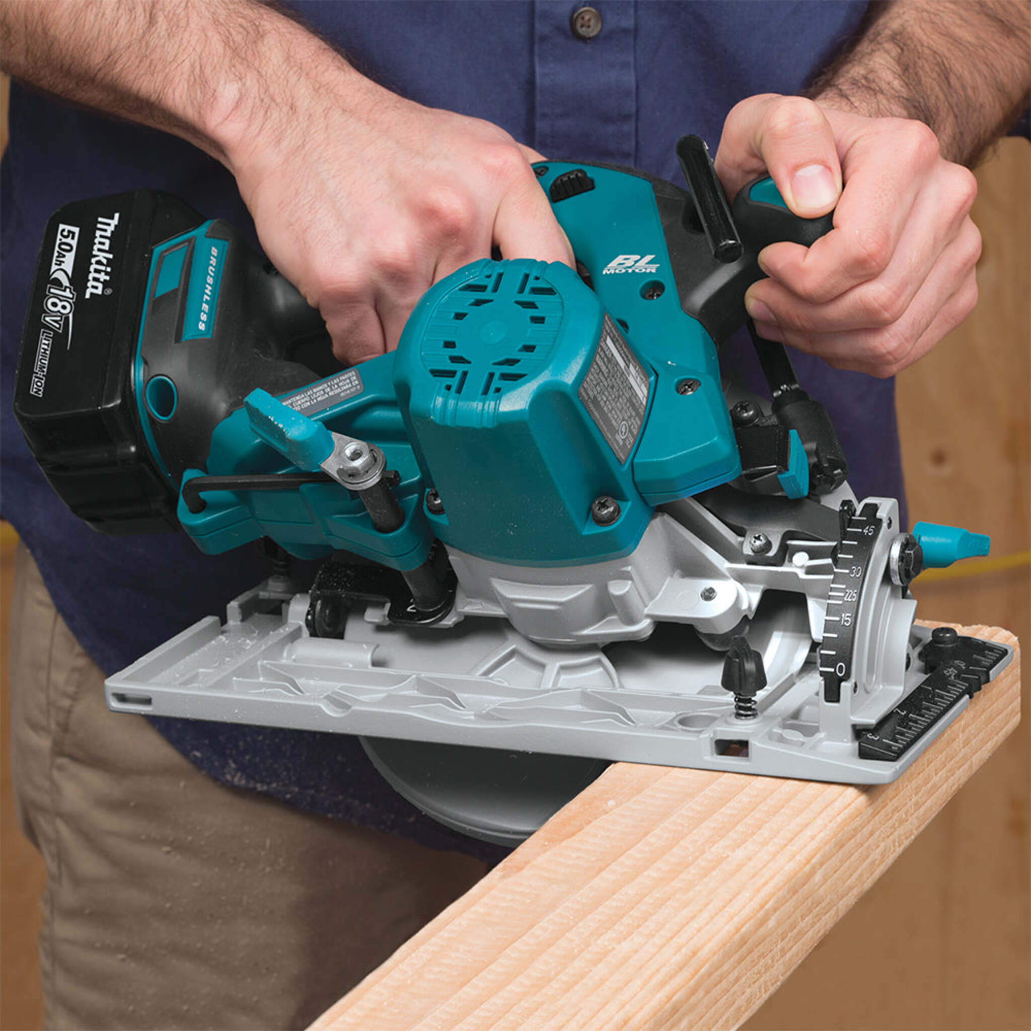 Makita DLX5077TX1 18V LXT Brushless 5 Tool Kit – Hammer Drill/Driver, Impact Driver, Angle Grinder, Circular & Reciprocating Saw, 2x 5.0Ah Batteries