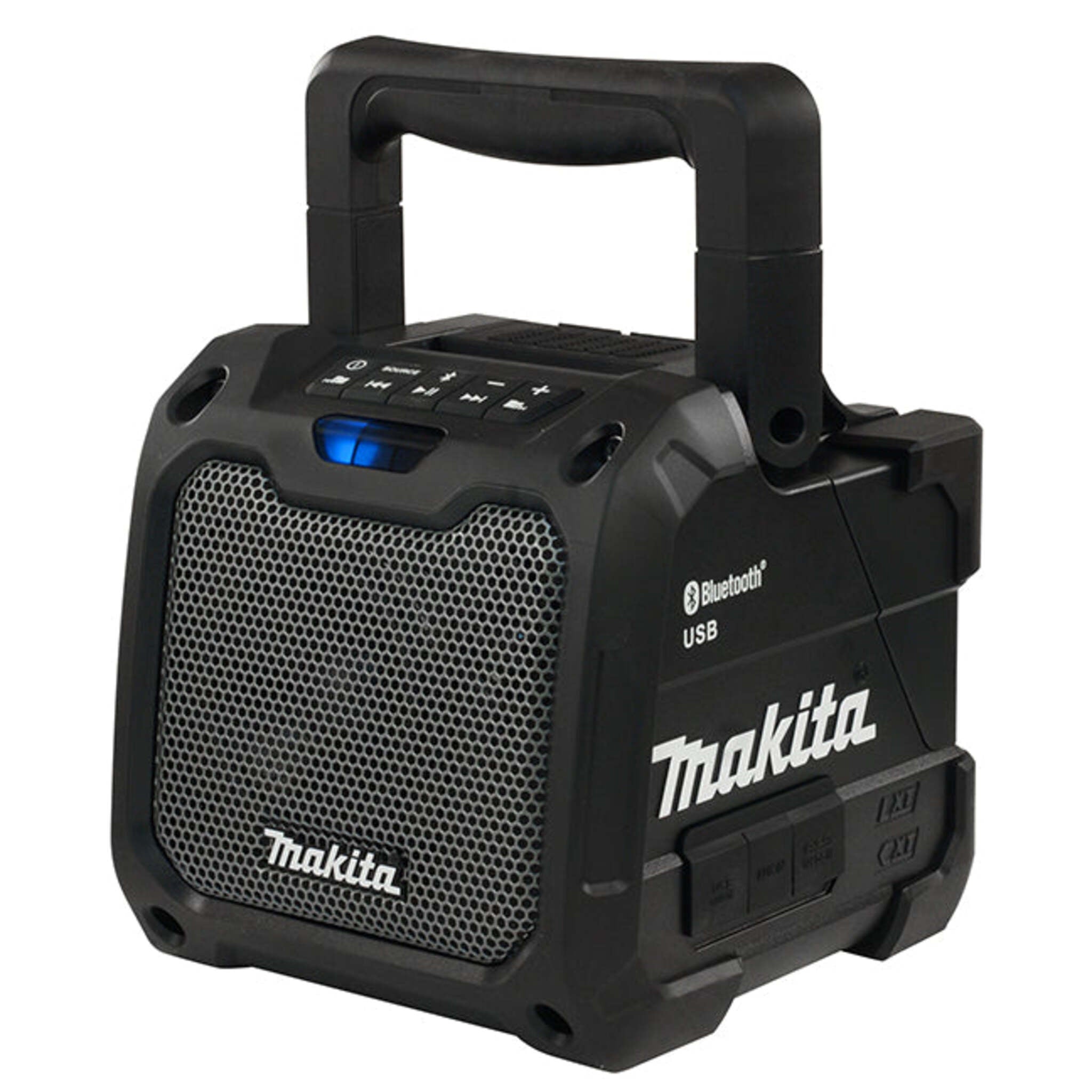 Makita Cordless/Electric Jobsite Speaker w/ Bluetooth - USB Memory Terminal, IP64 Rated, USB Charging, Long Runtime, Multiple Power Options, AC Included