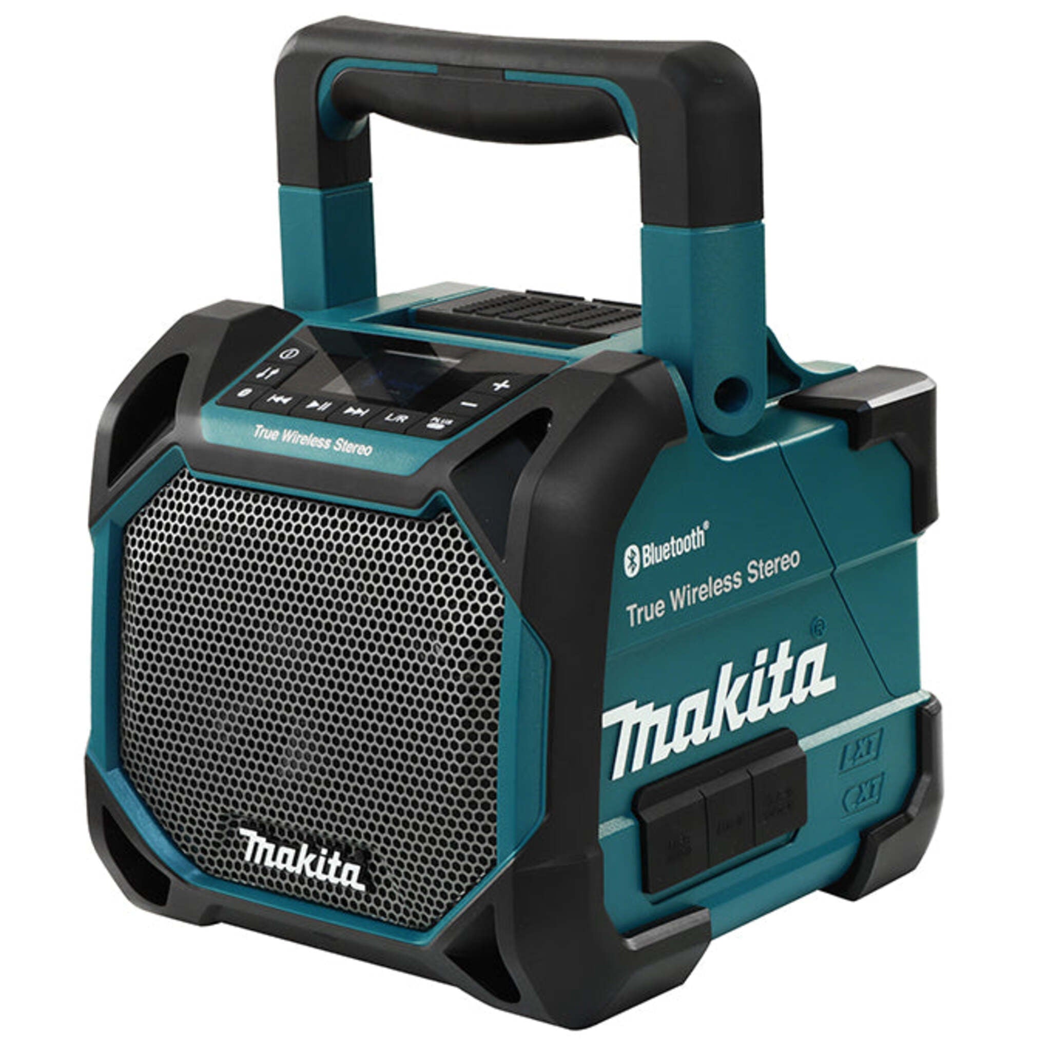 Makita Cordless/Electric Jobsite Bluetooth Pairing Speaker - Wireless Stereo, MYEQ Sound, USB Charging, IP65 Rated, Long Runtime, AC Adapter Included