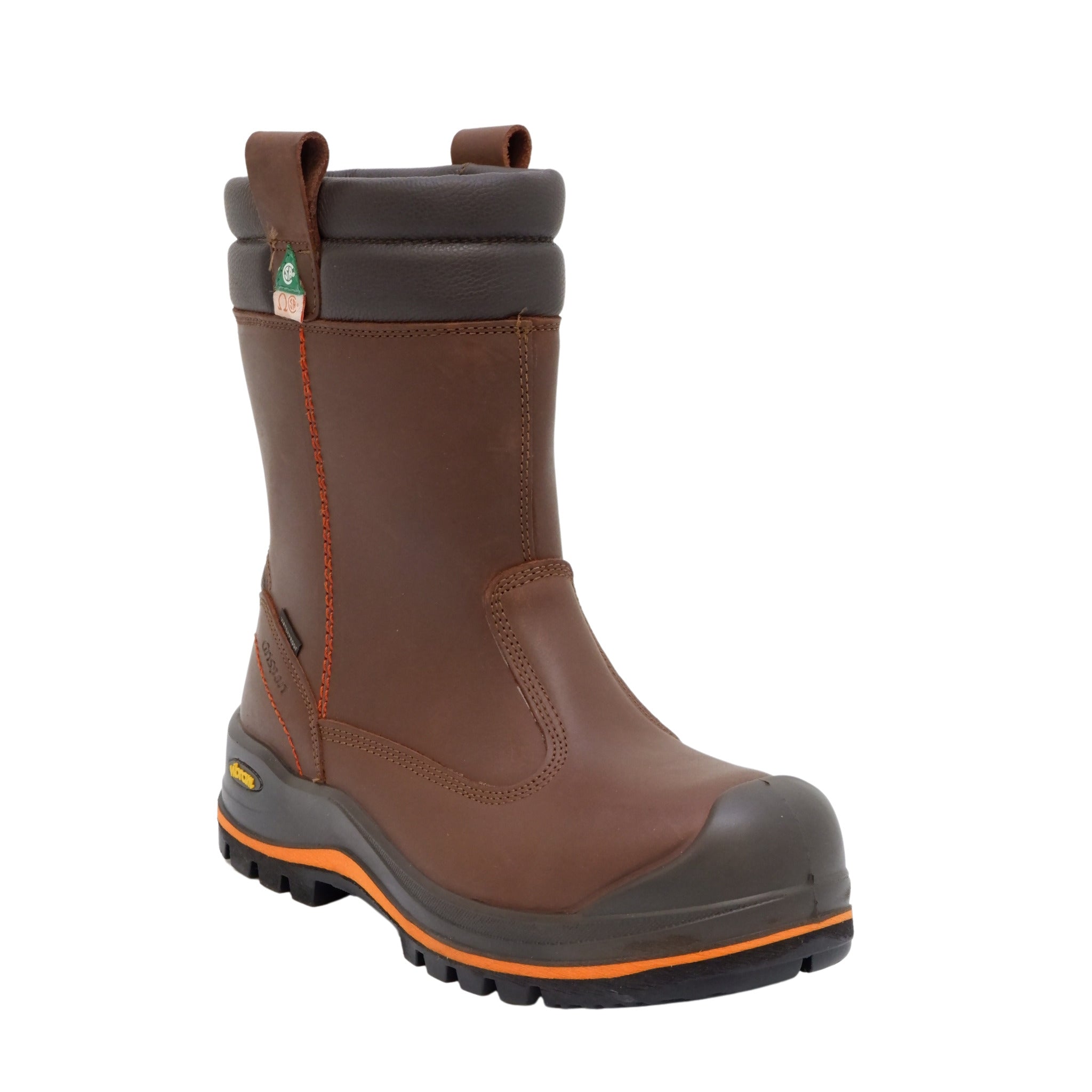 Grisport Men's Moose Pull-On Winter Safety Boots - Leather Waterproof, Vibram® Megagrip Pro Sole, Sizes 7-13 - CSA/ASTM, ESR/EH Rated for Rugged Use