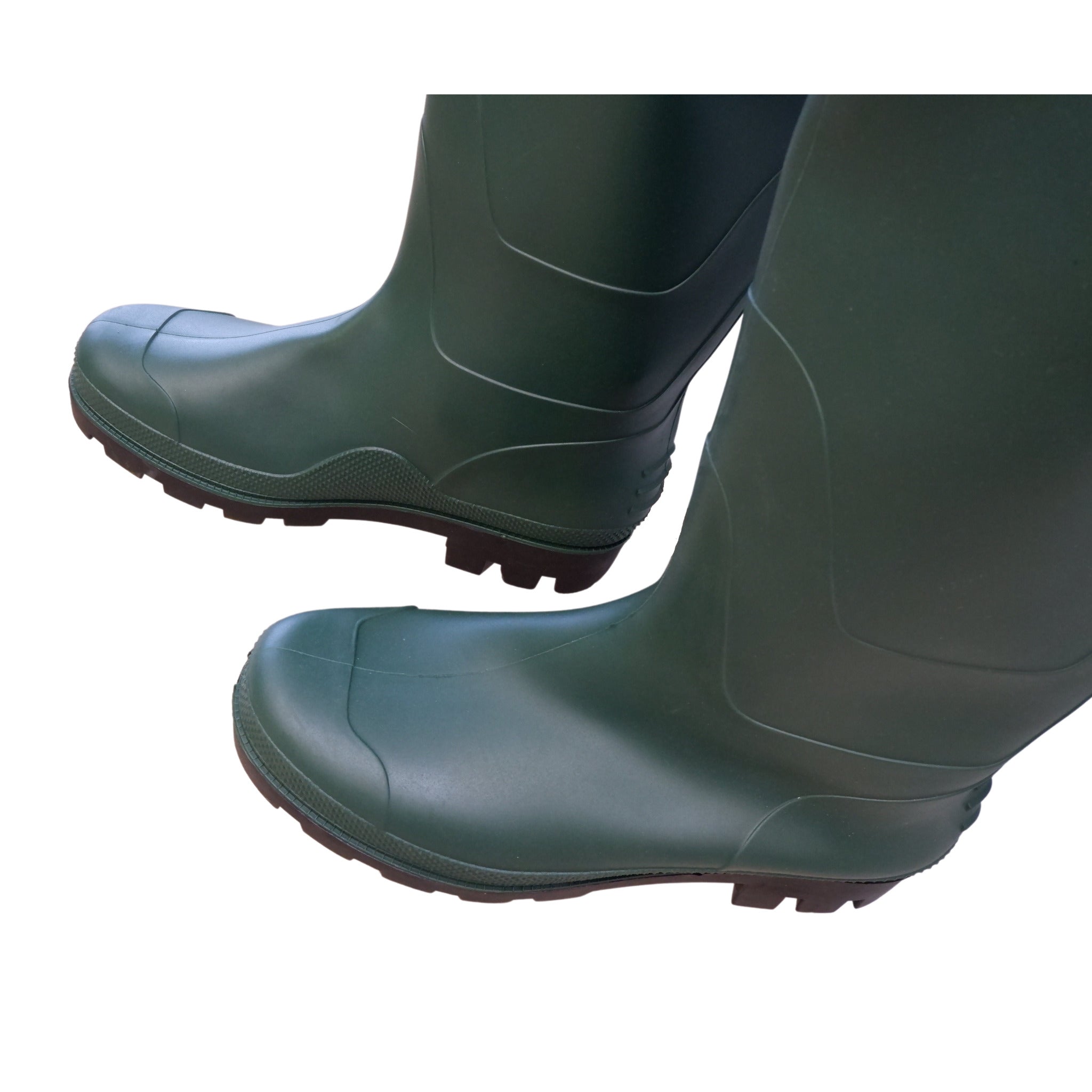 Green Trail Men's PVC/Nylon Chest Waders - Waterproof Stream Feather with Cleated Sole for Fishing, Durable & Comfortable Design | Sizes 7-13