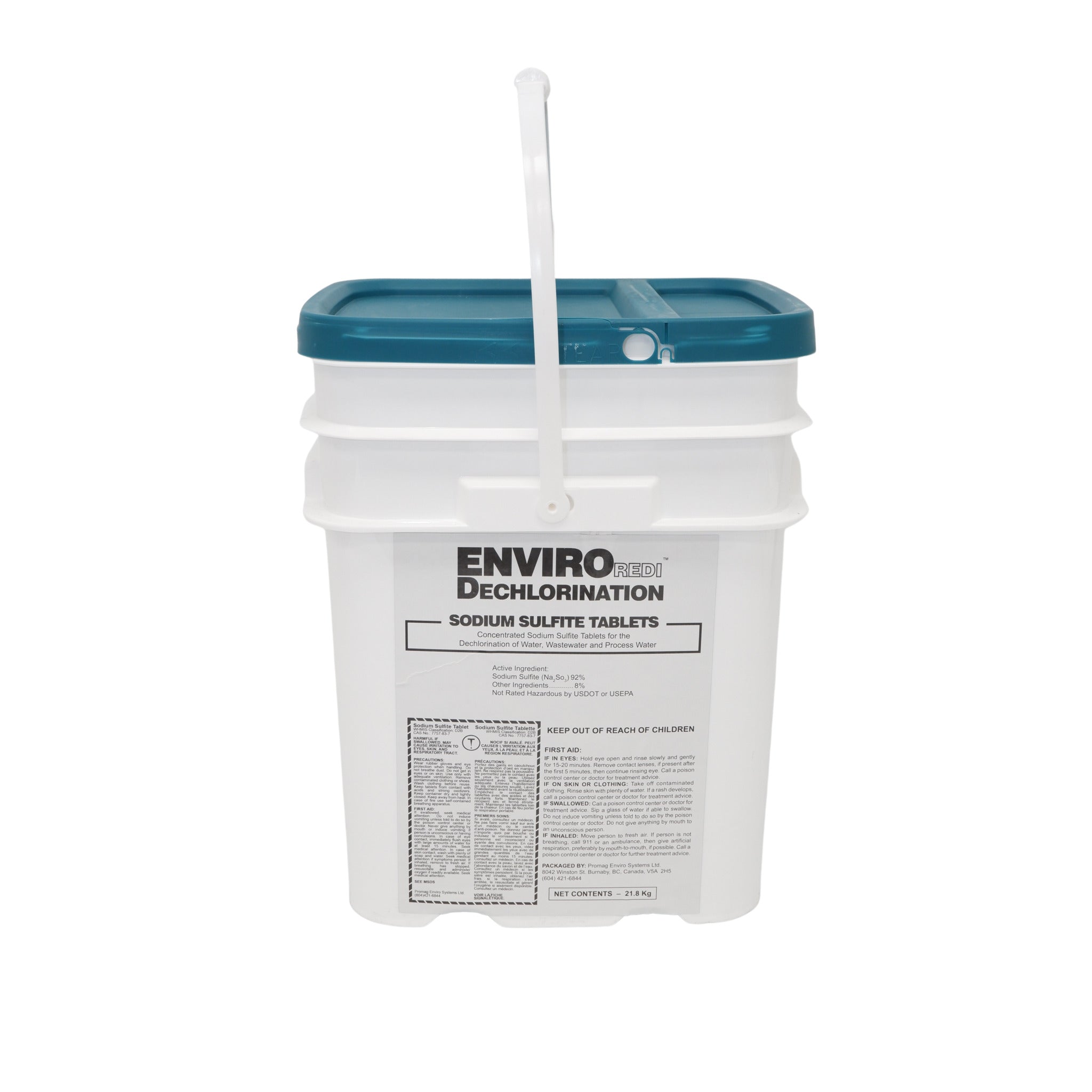 EnviroREDI Sodium Sulfite Dechlorination Tablets - 21.8 kg Pail