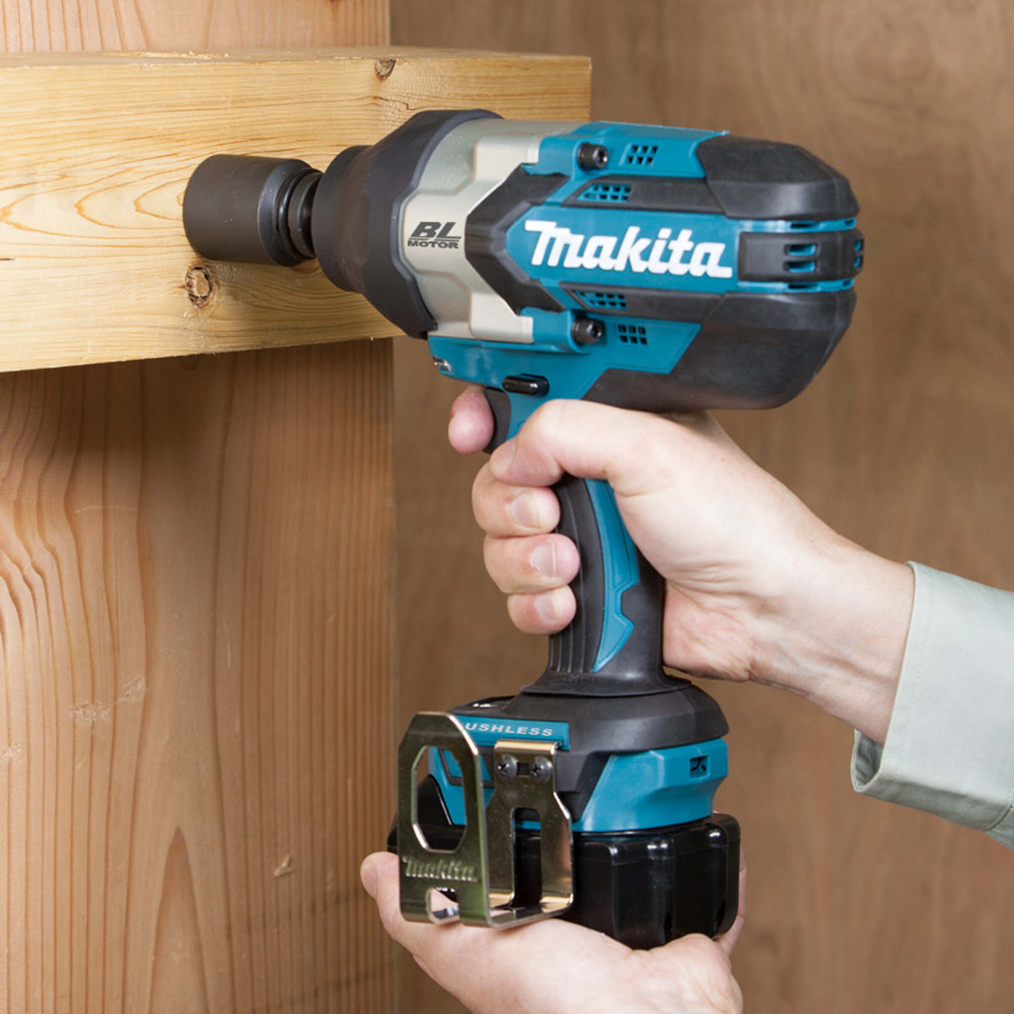 Makita 18V LXT Brushless 1/2" High Torque Impact Wrench DTW1002Z - 890 ft. lbs. Torque, 3-Stage Power, Variable Speed, Electric Brake, LED Lights