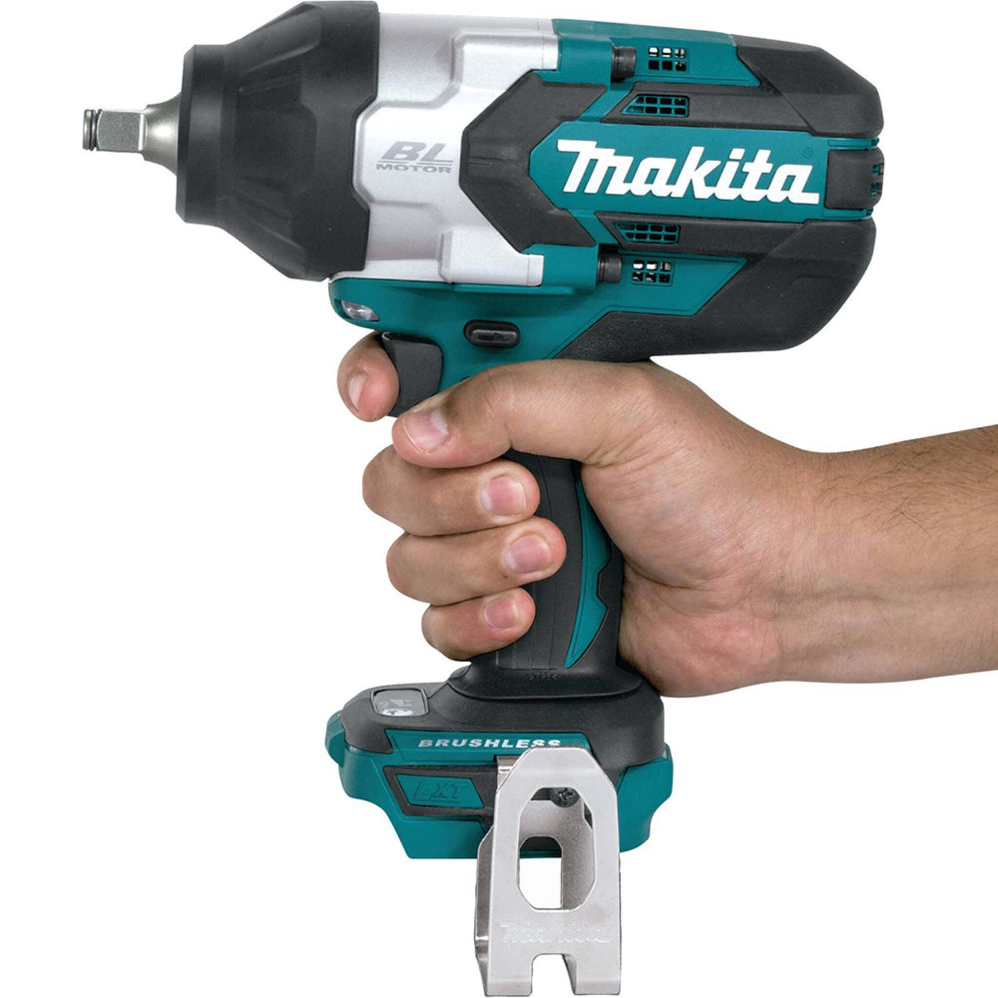 Makita 18V LXT Brushless 1/2" High Torque Impact Wrench DTW1002Z - 890 ft. lbs. Torque, 3-Stage Power, Variable Speed, Electric Brake, LED Lights