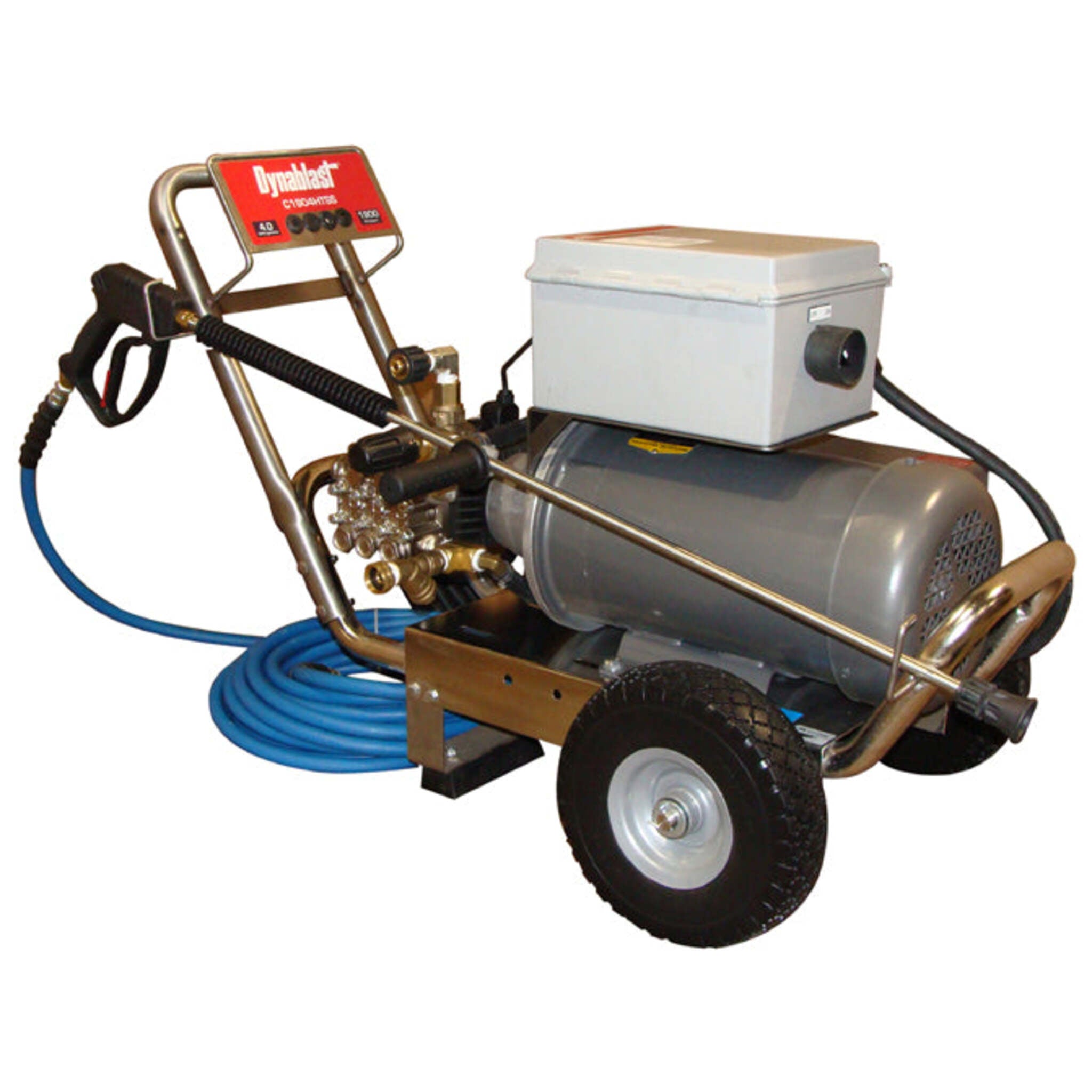 Hot & Cold Water Industrial Electric Pressure Washer, 115V AC, 500 PSI, 4.0 GPM, 1.5 HP Motor, Triplex Pump, Stainless Frame, Assembled in Canada