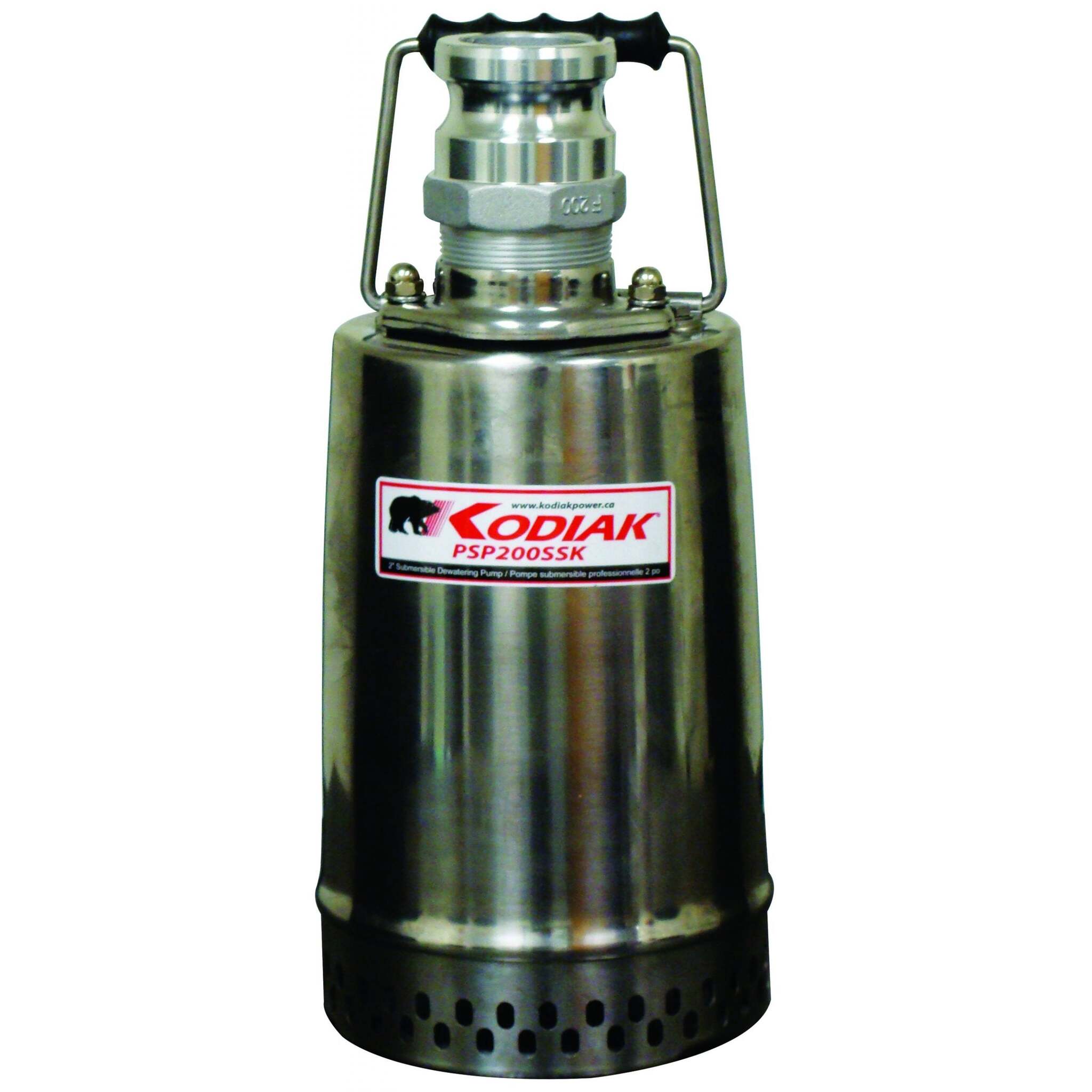 Kodiak PSP200SSK Submersible Pump - 2" Discharge, 1/2 HP, 304 Stainless Steel, 33 ft Power Cable, Thermal Overload Protection, CSA Certified