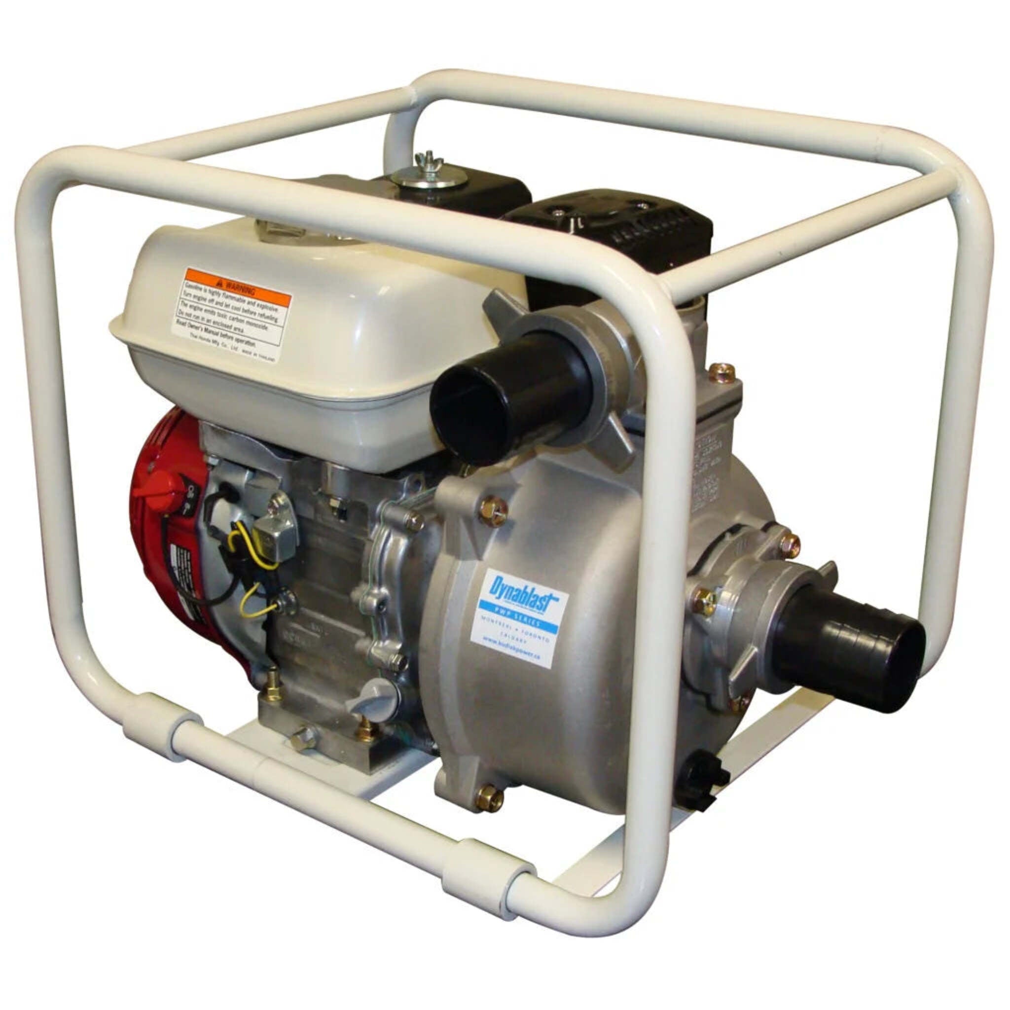 Kodiak PWP3HX Gas Engine 3-Inch Water Pump - 264 GPM, 26 FT Suction, 5.5 HP Honda GX160, Handles 1/4" Solids, Cast Iron Impeller, Protective Roll Cage