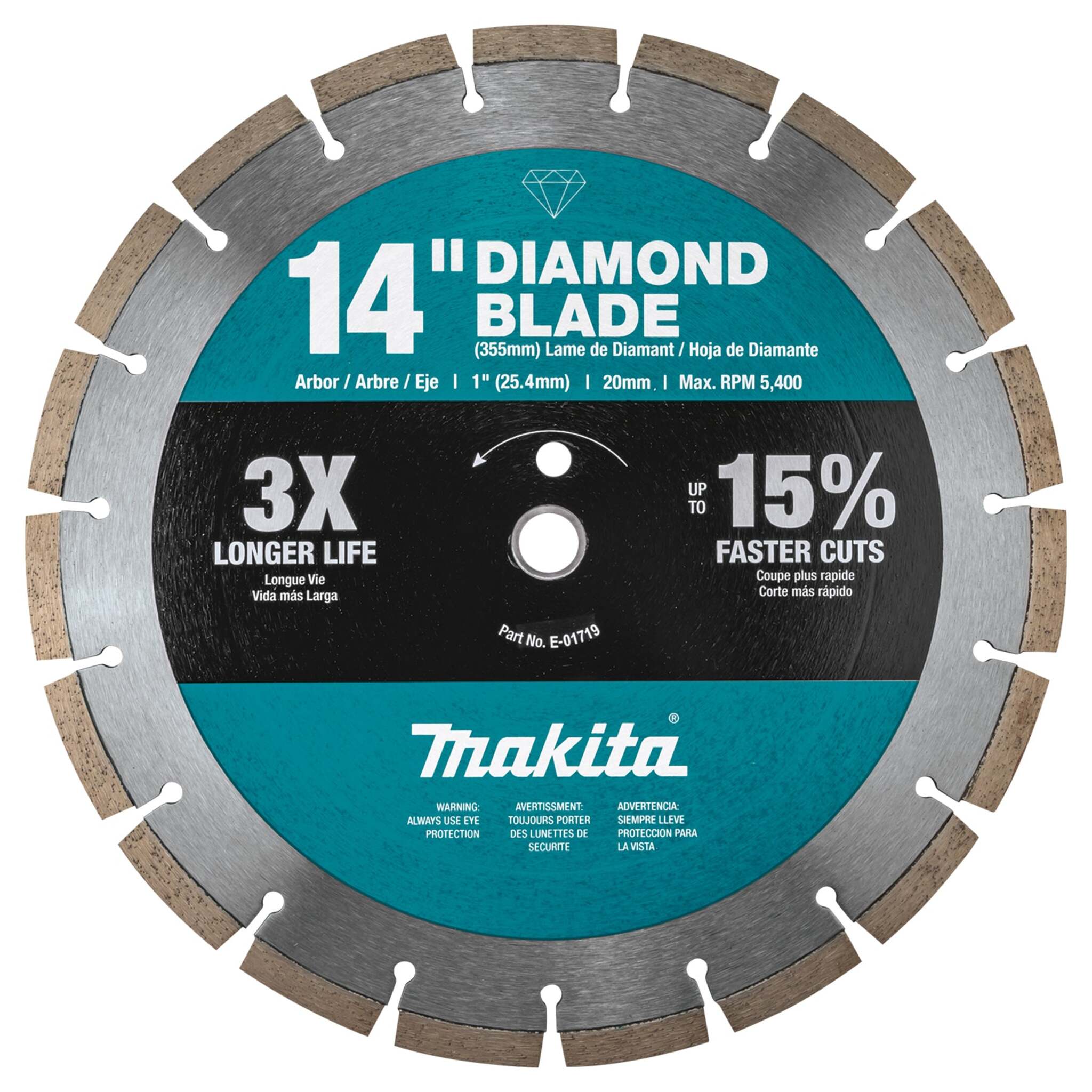 Makita Optimum™ Series Diamond Blades - Superior Cutting, Laser Welded, Optimum Bond Matrix, 9" & 14" Diameters, Ideal for Concrete, Masonry