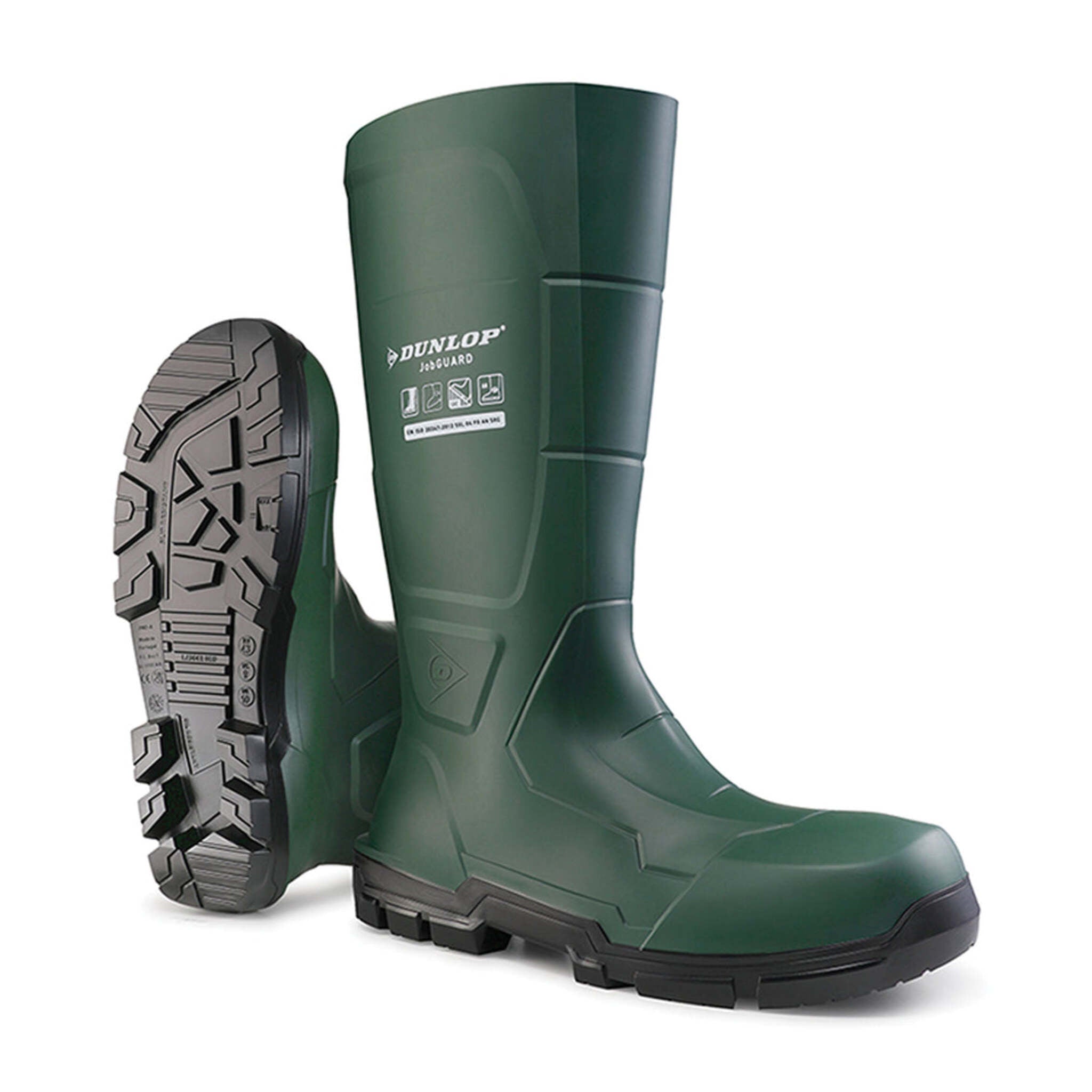 Dunlop Jobguard Heavy Duty Waterproof PVC Rain Boots - Oil Resistant Outsole, Plain Toe, Durable and Safe for Professional Use |  Sizes 7-14