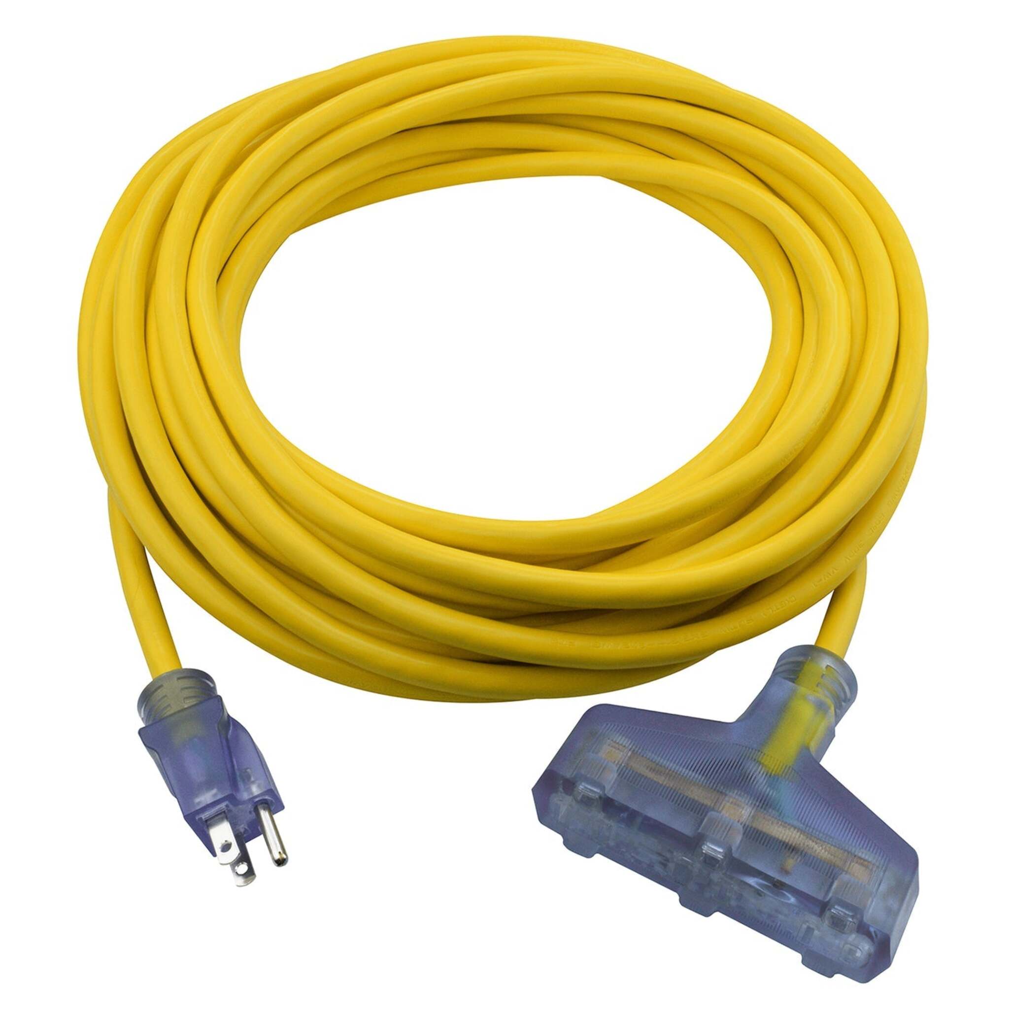 Prime Triple Tap Extension Cord with Amp Detector Technology - 12 Gauge