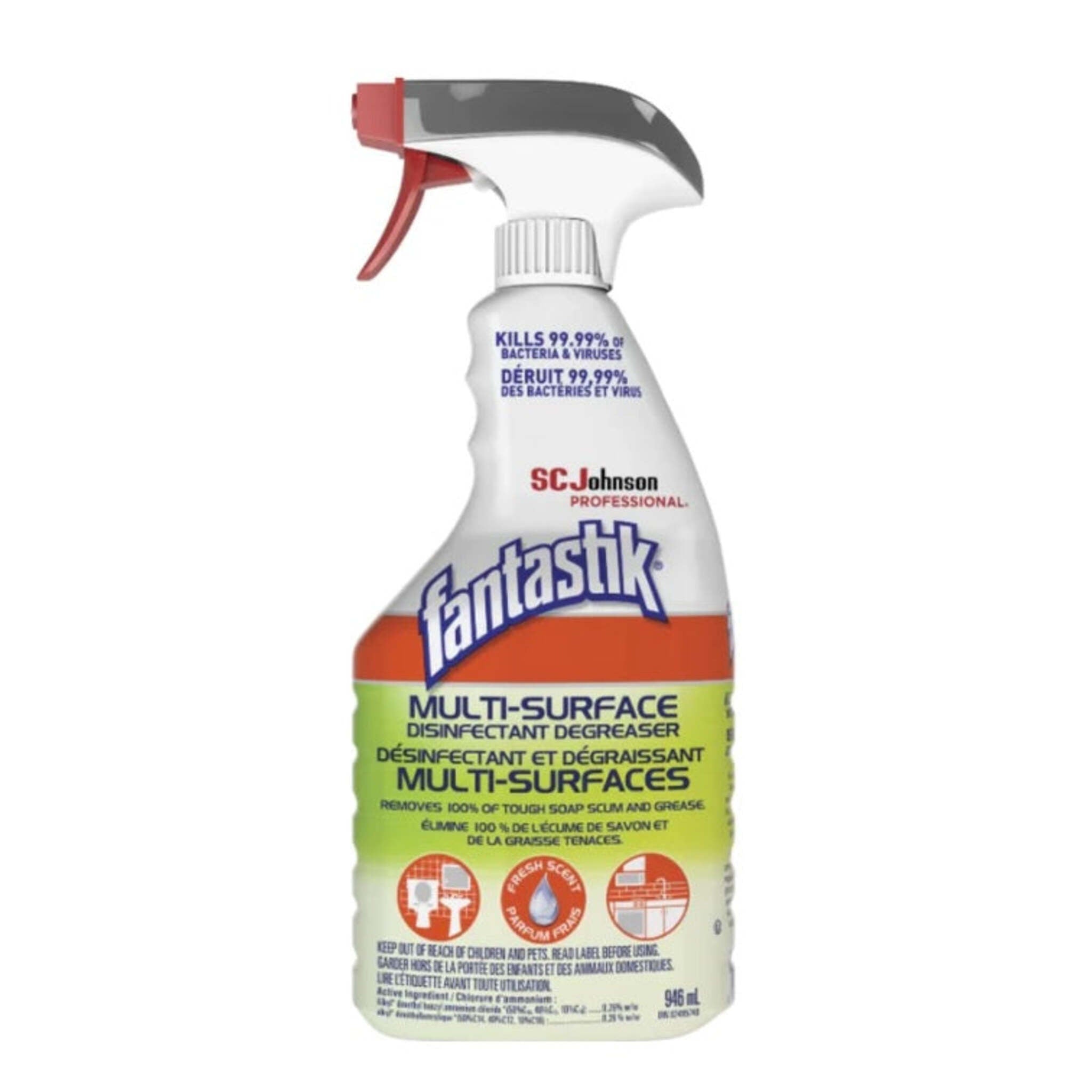 Fantastik® Multi-Surface Disinfectant Degreaser - 946 ml - Case of 12