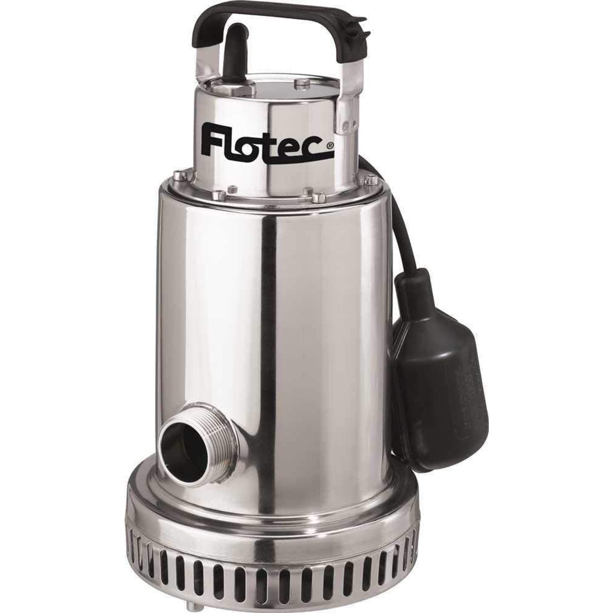 Flotec FPSS5700A 3/4 HP Stainless Steel Submersible Sump Pump, 5700 GPH, Handles 3/16" Solids, Double-Lip Seal, High Efficiency, CSA/CUL, 10-ft Cord