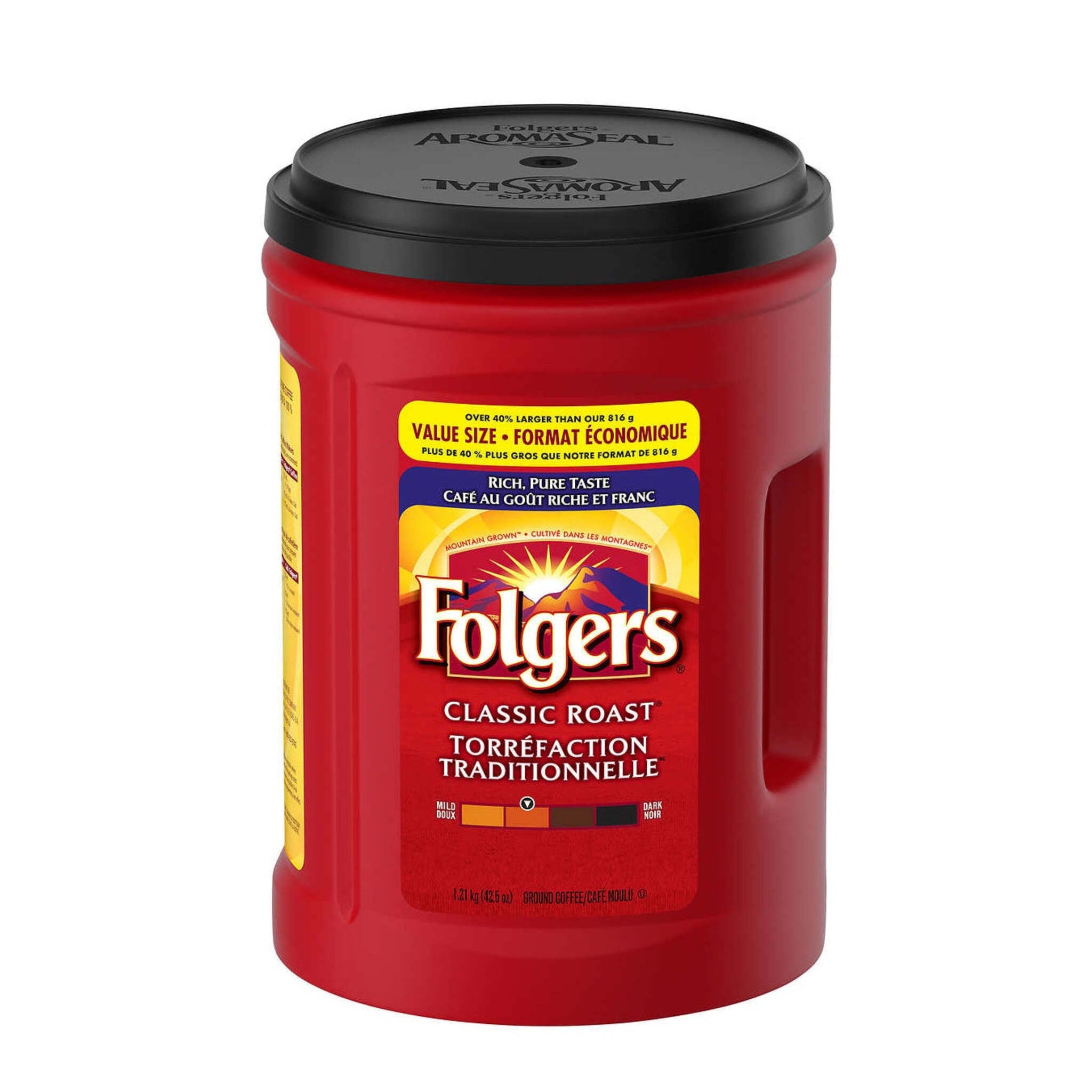 Folgers Classic Roast Ground Coffee - 1.21 kg Tub