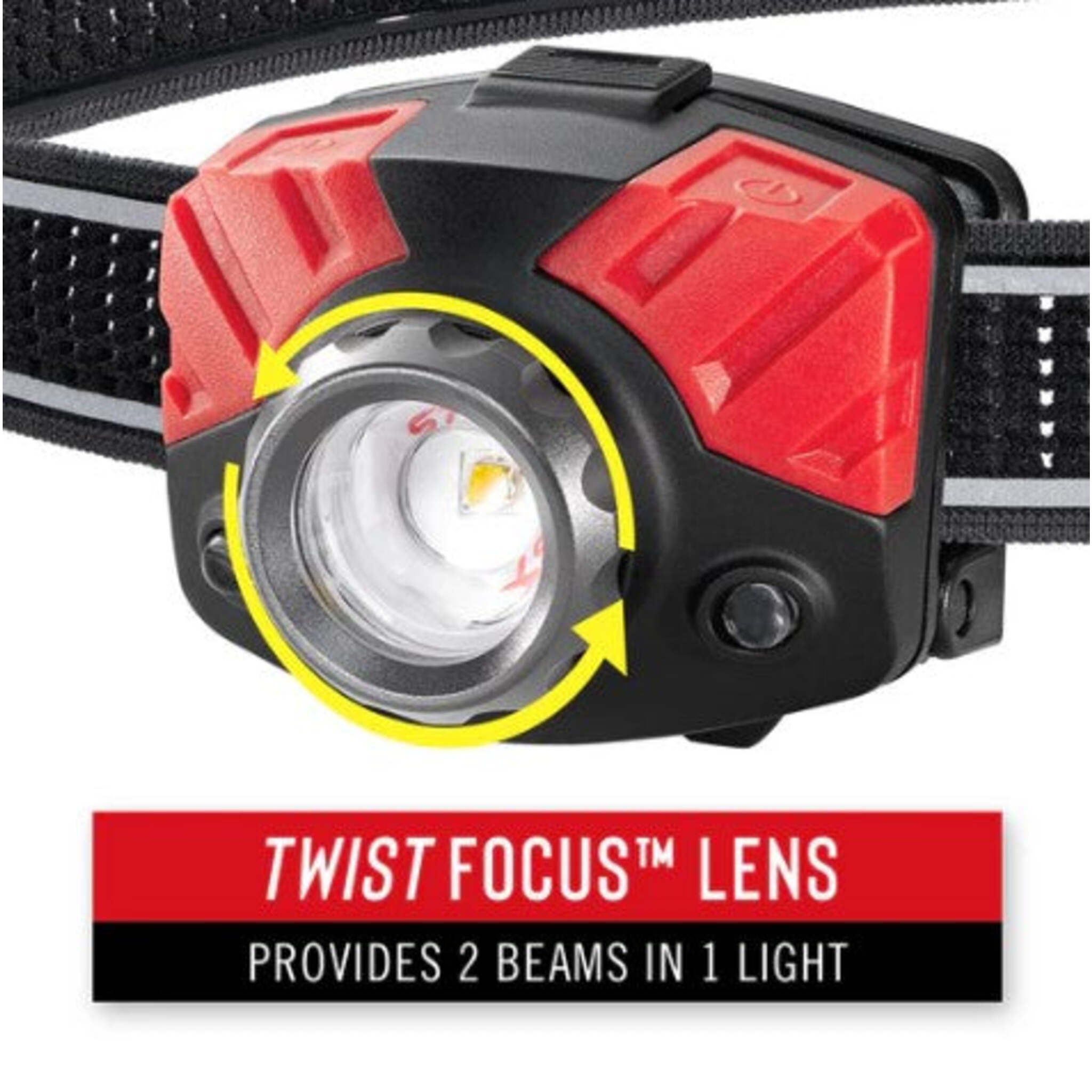 Coast® FL75R Rechargeable Pure Beam Focusing Headlamp - 1000 Lumens, Dual Power, 14-Hour Run Time, Hardhat Compatible, Stormproof, 5 Colors