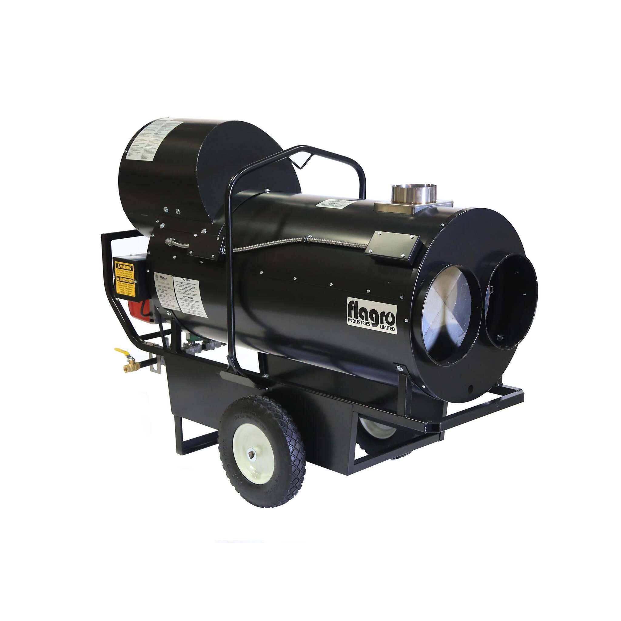 Flagro FVNP-400RC Propane/Natural Gas Indirect Fired Heater with Recirculating Hood, 390,000 BTU, Advanced Riello Burner Tech, Ductable up to 150 Ft