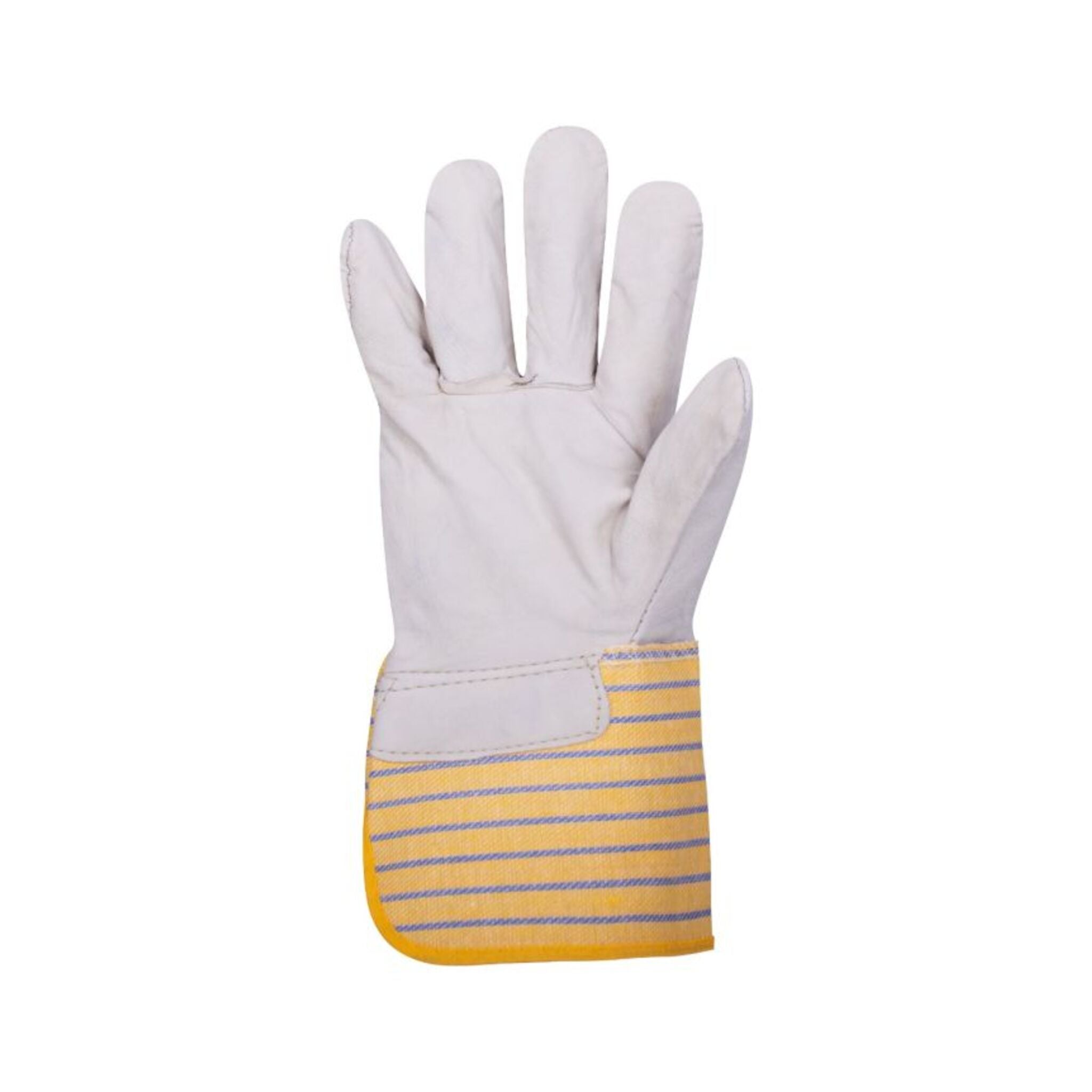 Horizon Full Cowgrain Work Gloves – 4" Cuff, Durable Leather, Elastic Back, Puncture Resistant, Comfortable Fit, Ideal for Construction & Farming