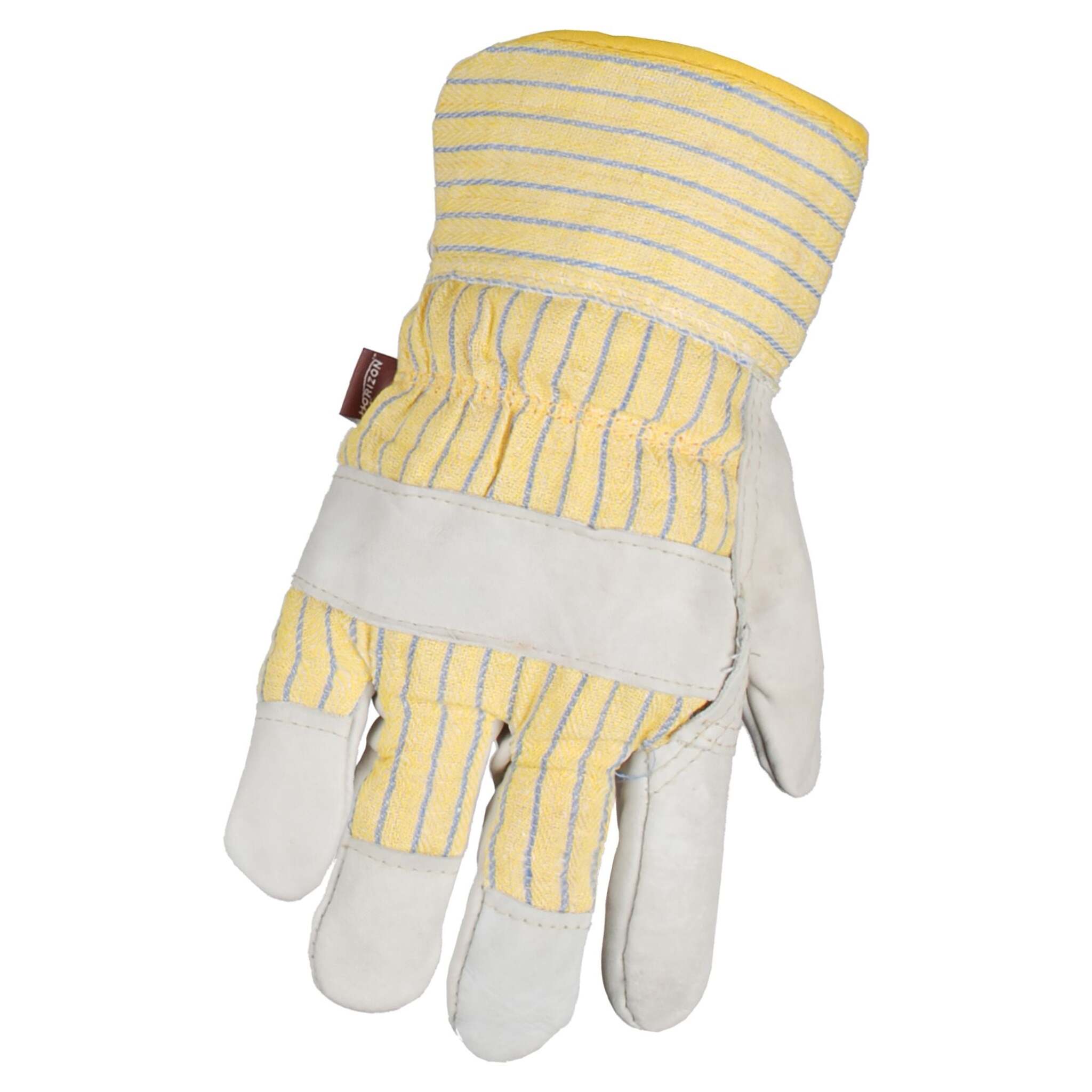 Horizon Fleece Lined Cowhide Winter Work Gloves - Durable Leather, Cotton Back, Elastic Fit, Pasted Cuffs, Warm & Flexible, Ideal for Cold Weather