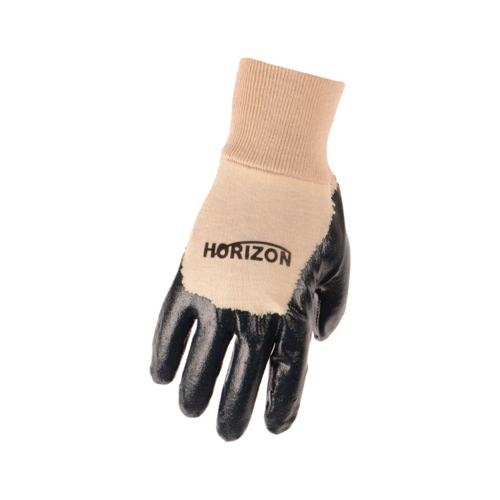 Horizon Nitrile Dipped Gloves w/ Knit Wrist – 3/4 Coating, Abrasion & Oil Resistant, Comfortable, EN388 Certified, Ideal for Automotive & Maintenance