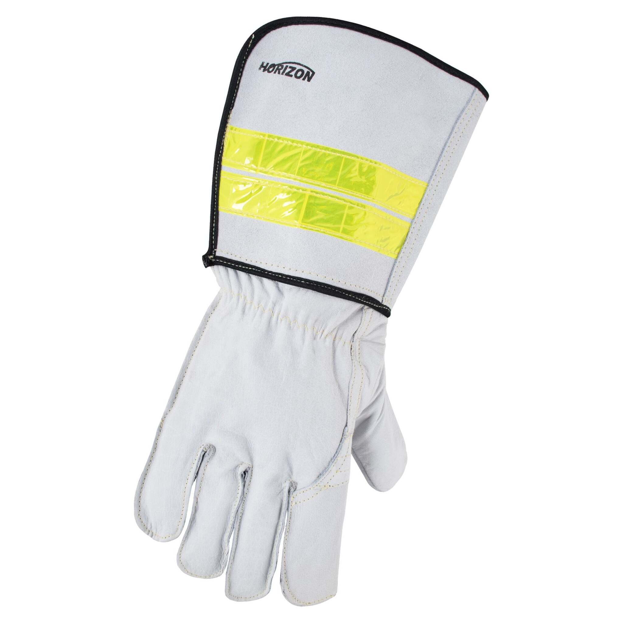 Horizon Thinsulate Lined Water-Repellent Linesman Gloves – Cowhide Leather, Reflective Cuff, Aramid Threading, Durable & Warm, Ideal for Cold, Wet Work