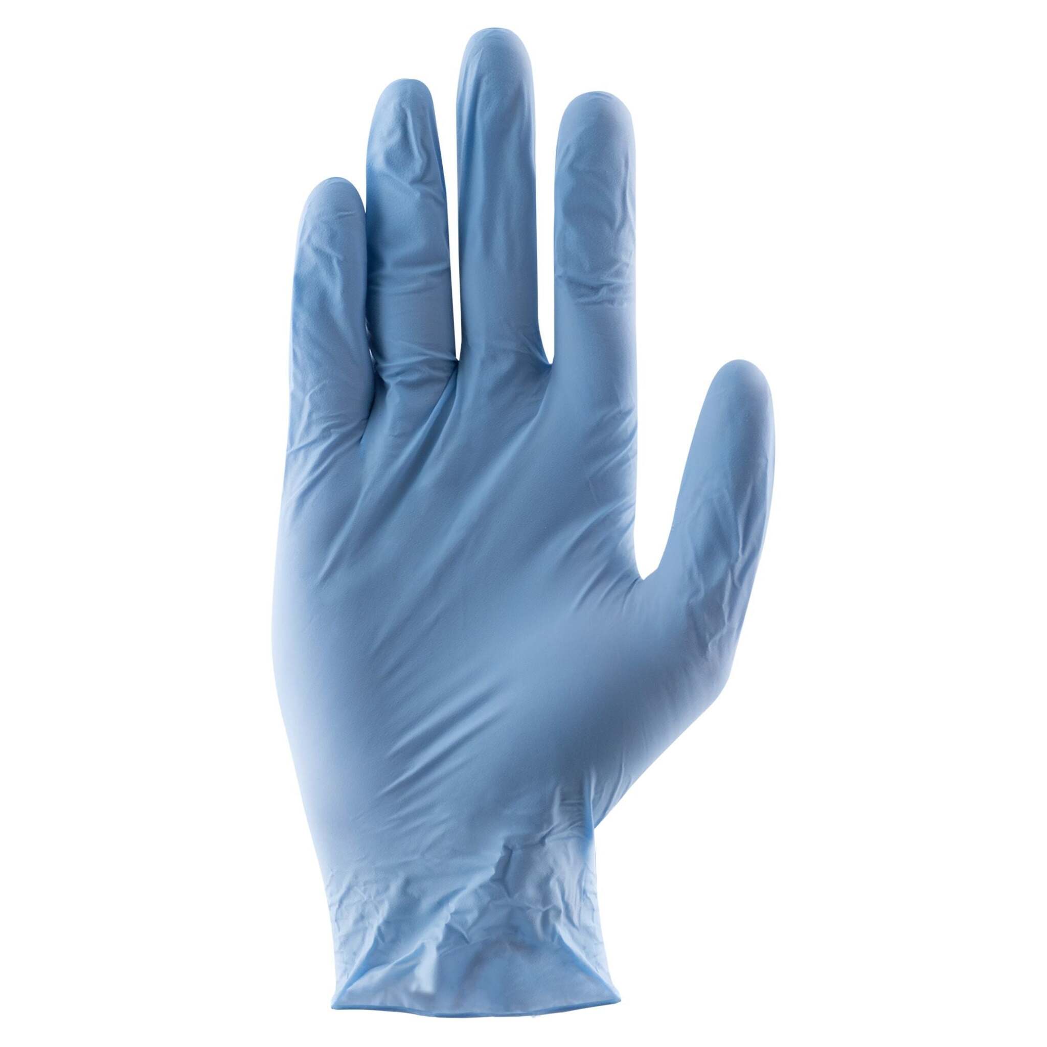 Horizon Blue 4-mil Nitrile Disposable Work Gloves - Powder-Free, Latex-Free, Extra Strong, Puncture & Chemical Resistant, Ambidextrous Fit | Box of 100