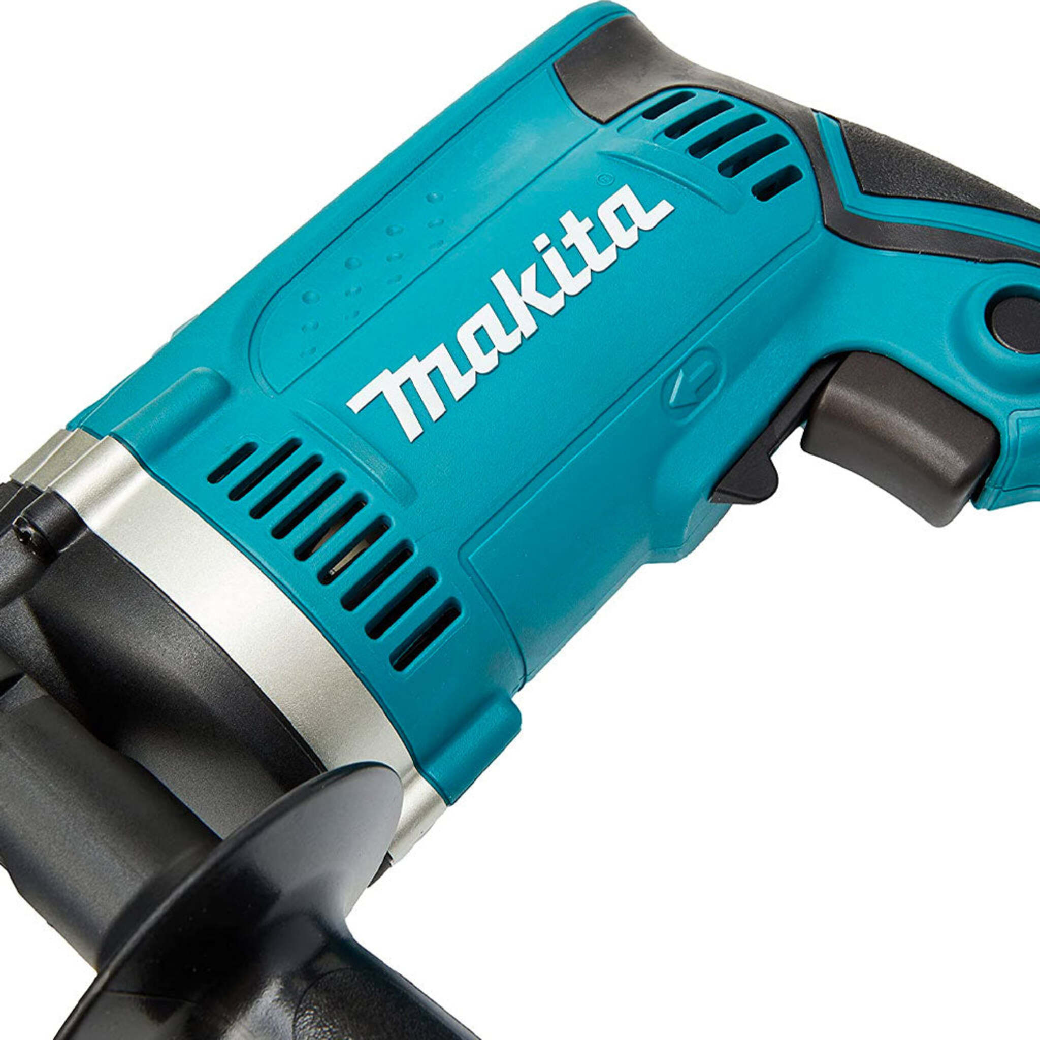 Makita HP1631K 5/8" Hammer Drill with Keyless Chuck, Aluminum Gear Housing, 360° Swivel Handle & Case for Concrete, Steel, Wood