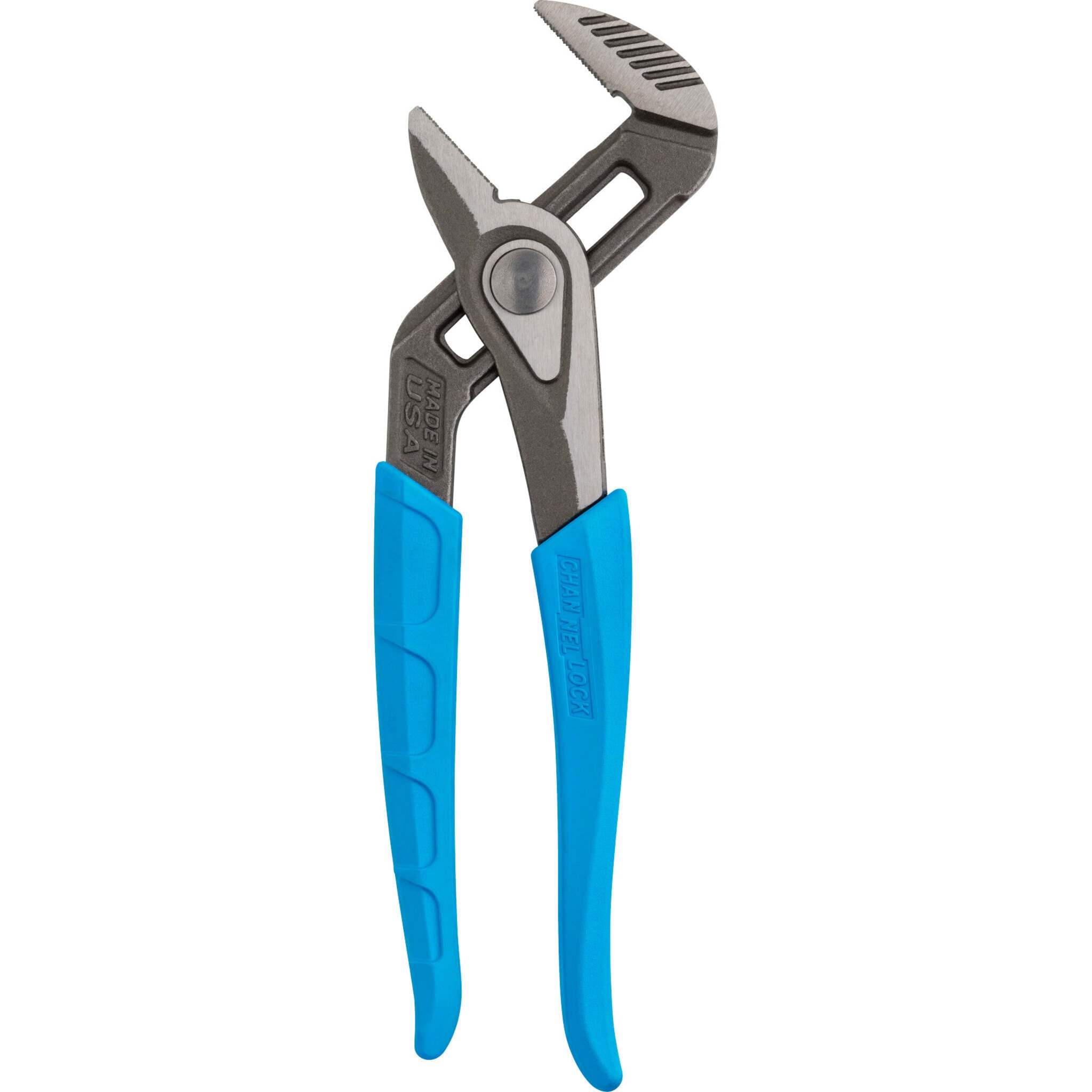 CHANNELLOCK SpeedGrip Push Button Tongue & Groove Pliers - Forged Carbon Steel, Rust Resistant, Laser Heat-Treated Teeth, SAFE-T-STOP, Comfort Grips