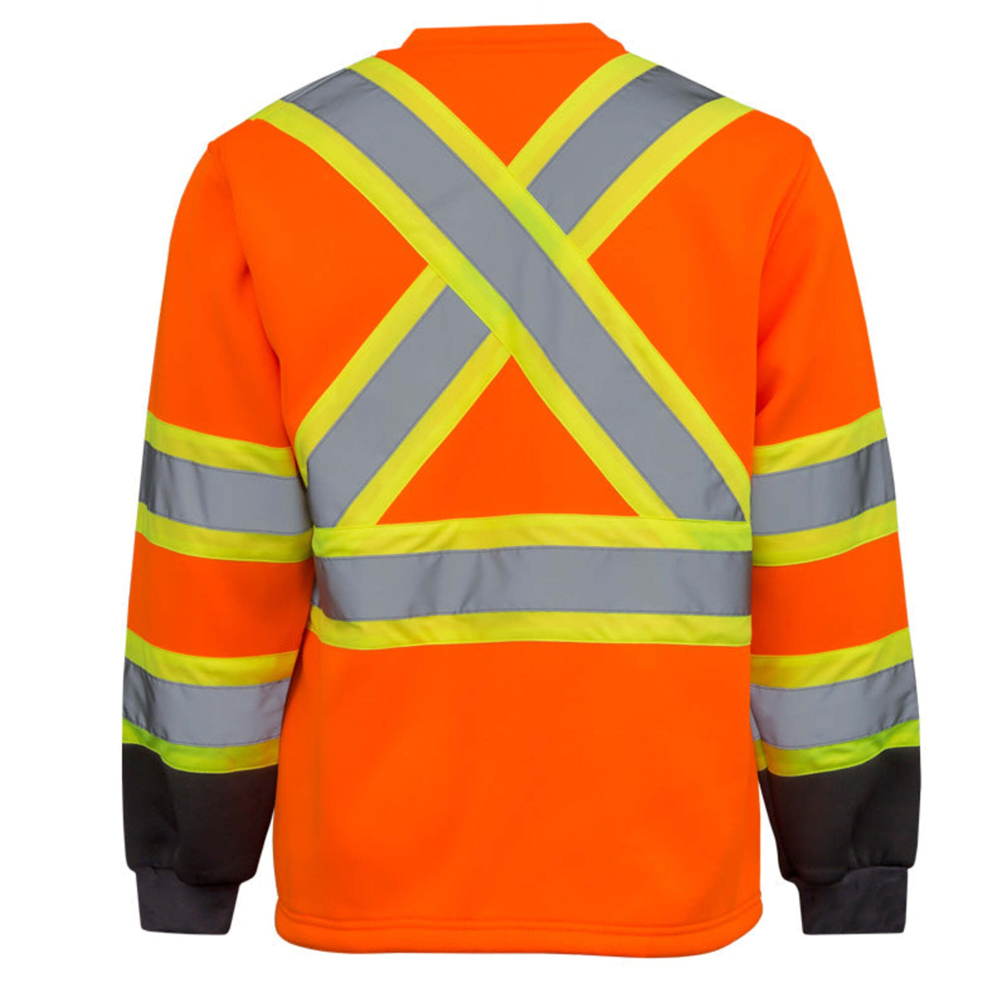 Nats Men’s High Visibility Long Sleeve Shirt, Reflective Stripes, Brushed Finish, 100% Polyester 280g, CSA Z96-15 Class 2, Level 2 Compliant | Sizes XS-5XL