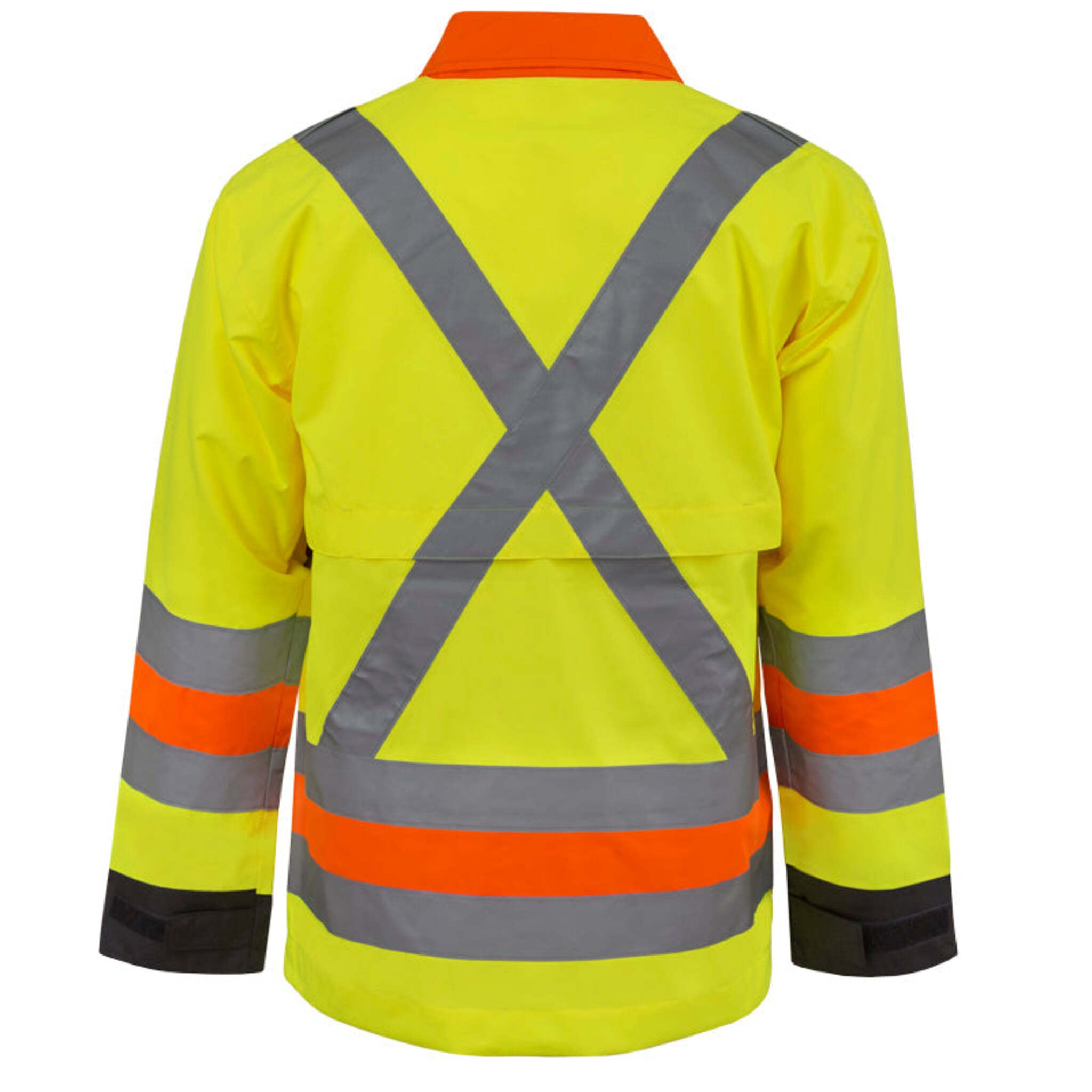 Nats Men’s High Visibility Waterproof Signalman Coat, Reflective Stripes, Sealed Seams, Breathable Fabric, Underarm Zippers, CSA Z96-09 Compliant | Sizes S-4XL