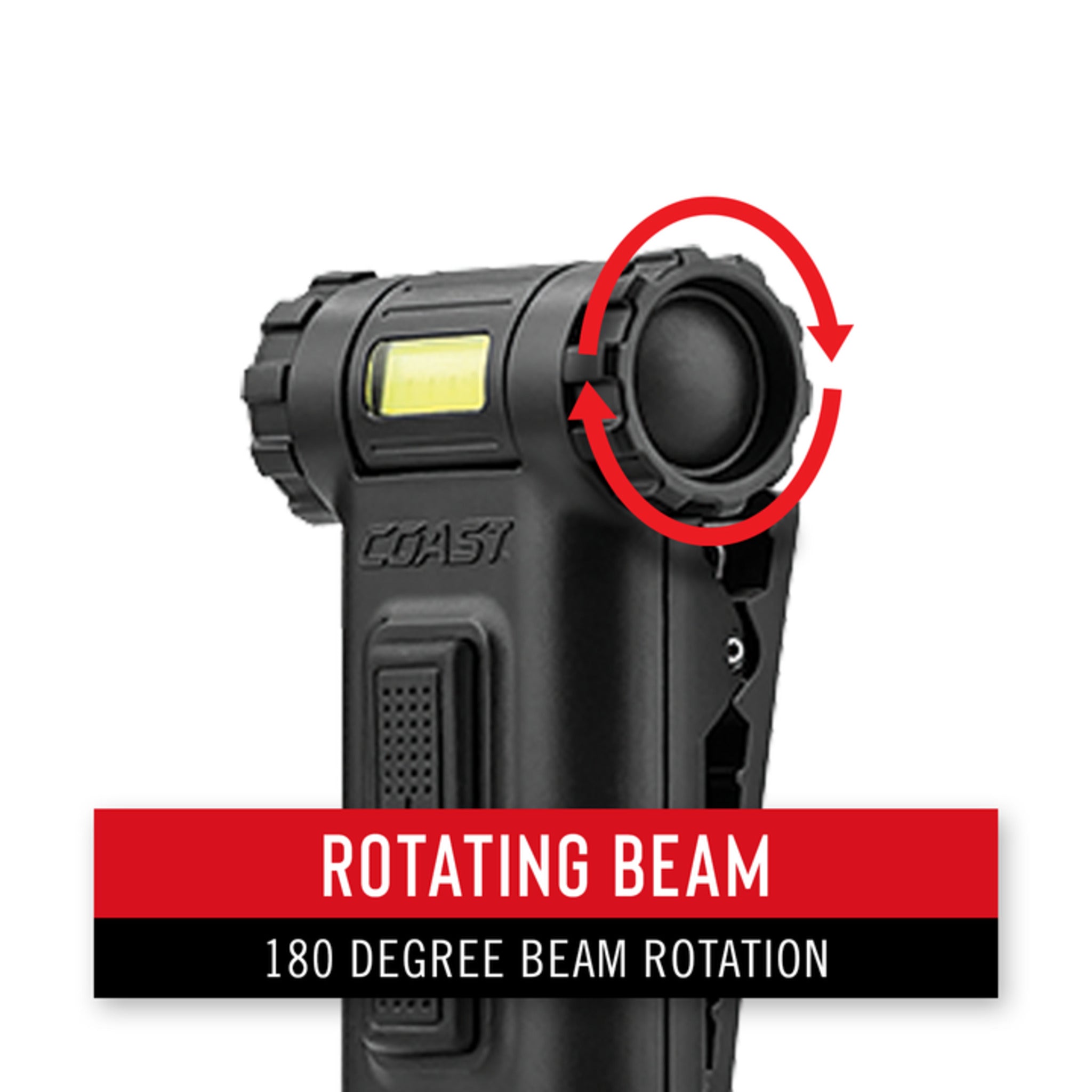 Coast® HX4 Dual-Color Cliplight - 80 Lumens, 13M Beam, Red & White LEDs, 180° Beam Adjustment, Magnetic Attachment, Impact & Weather Resistant