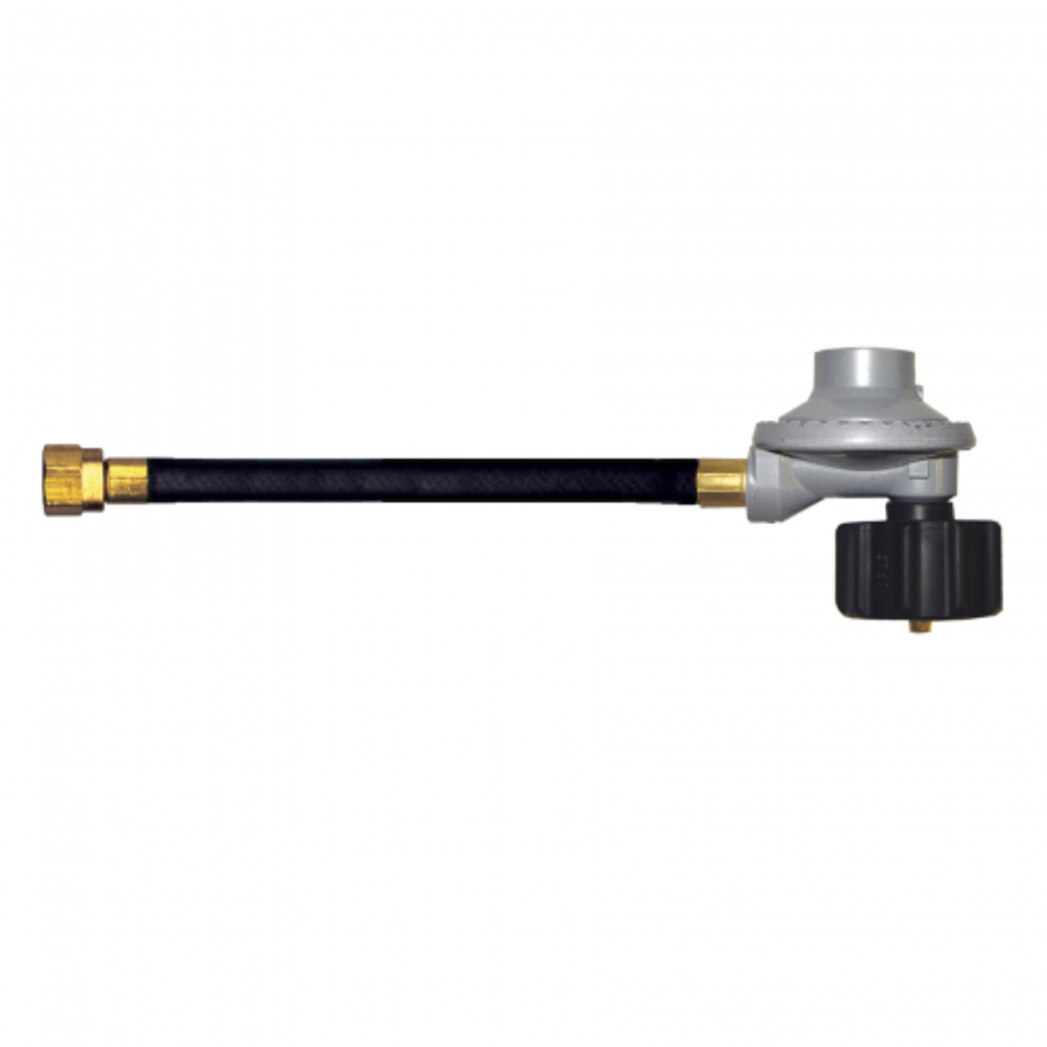 High-Performance BBQ/Propane Grill Regulator Assembly - 100,000 BTU, Thermoplastic Hose, QCC Connector, 3/8" SAE Flare, CSA Certified, Safe and Efficient