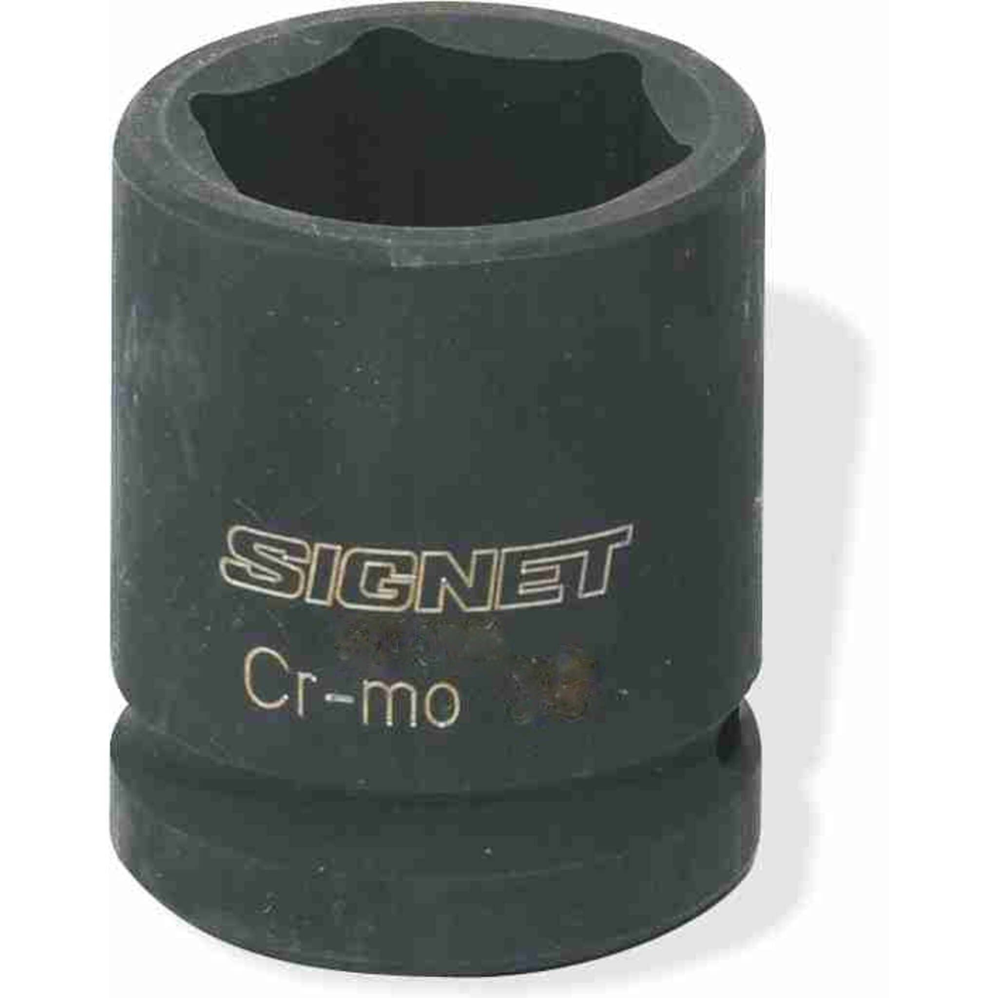 Signet 1/2 Drive Impact Socket Regular 6 Point (Metric) - Durable Chrome Molybdenum Steel, Corrosion-Resistant, Lifetime Warranty