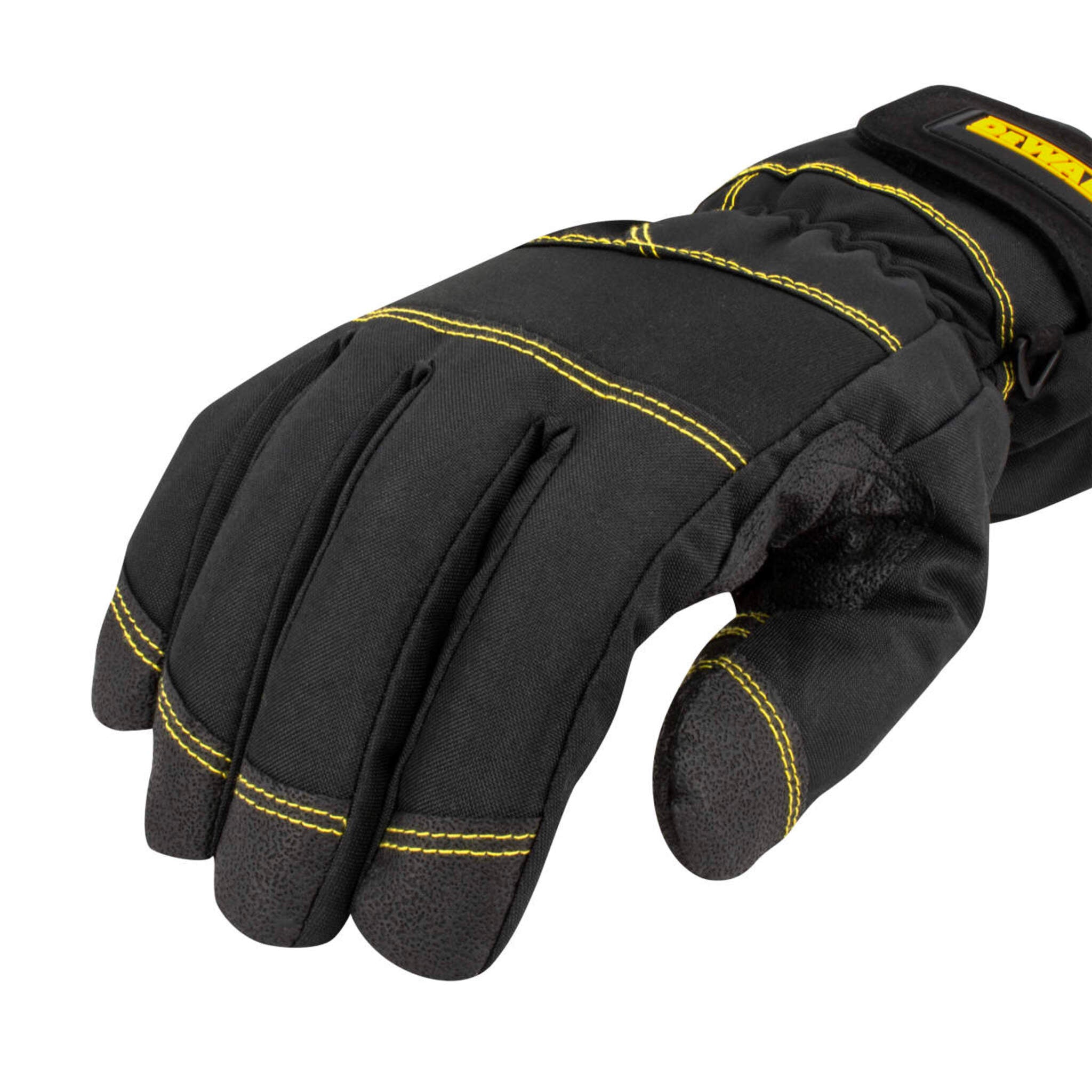 DeWalt DPG750 100G Insulated Waterproof Extreme Cold Weather Work Gloves – Windproof Quad-Layer Protection, PU Coated Palm, Extended Gauntlet Cuff