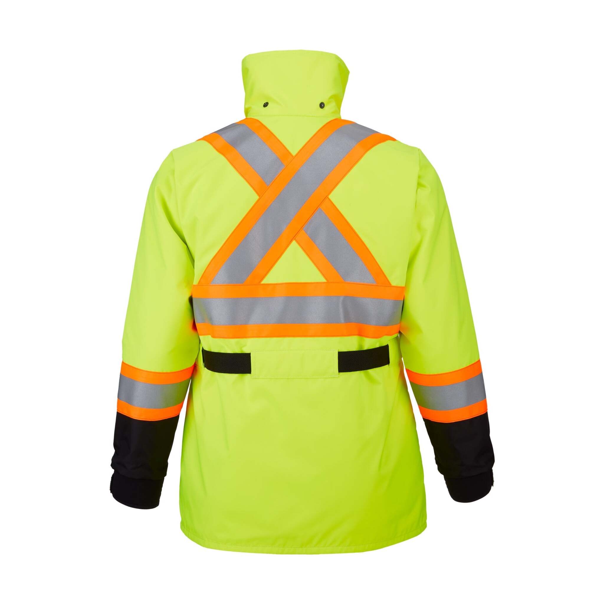 Mustang Survival Hi-Vis Classic Flotation Coat - ANSI/ISEA 107-2010, Neoprene Wrists, Reflective Tape, Storm Flap, Secure Pockets | Sizes: S-3XL