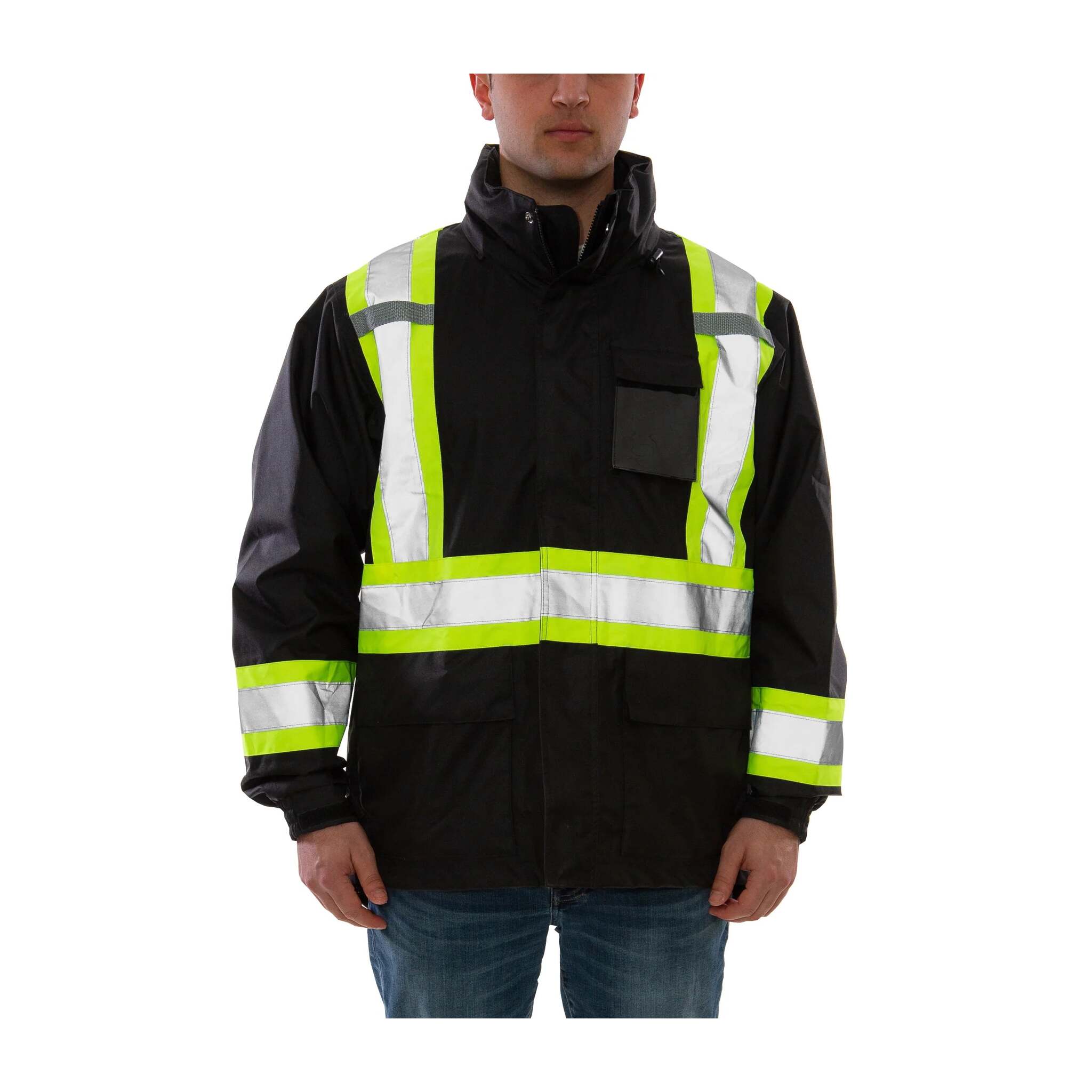 Tingley Icon™ X-Back Hi-Vis Jacket - CSA Z96 Class 1 Level 2, Waterproof, Breathable, All-Season, Reflective, Detachable Hood, SYNC System® Compatible