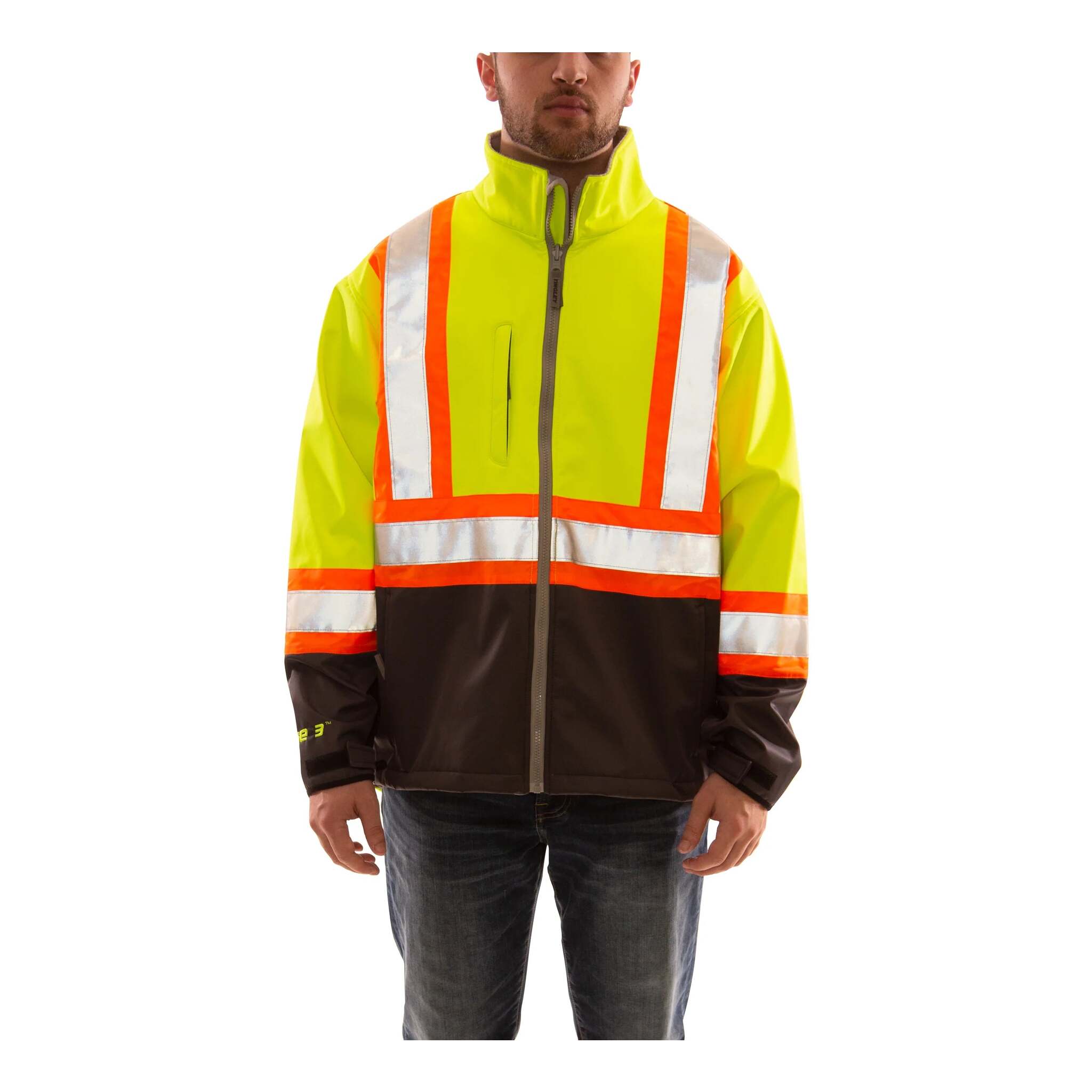 Tingley Phase 3 High Visibility Jacket - CSA Z96 Class 2 Level 2 Standard, 3-Layer Breathable Fabric, Water-Resist, Refl Tape, Windproof, Athletic Fit